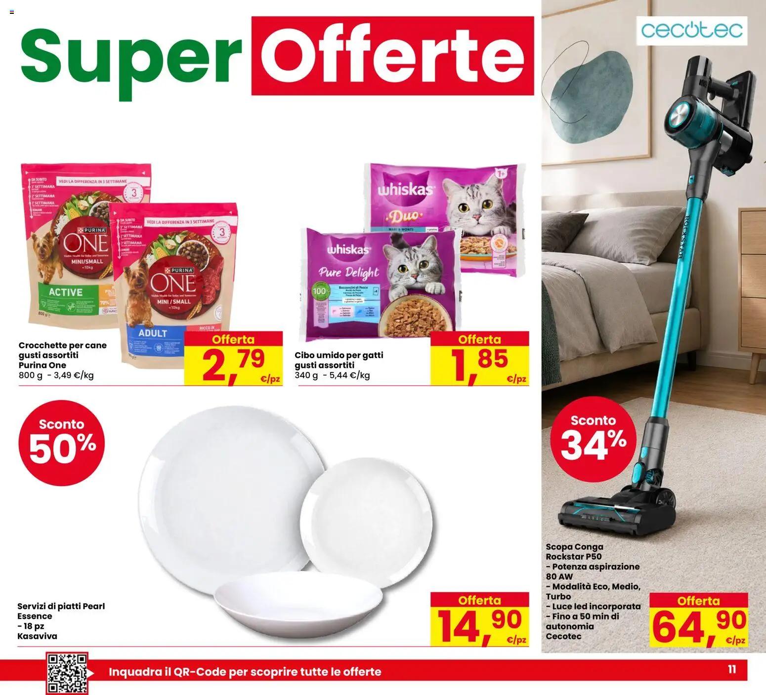 Volantino Eurospar del 06/08/2026 | Pagina: 11 | Prodotti: Pesce, Crocchette, Scopa