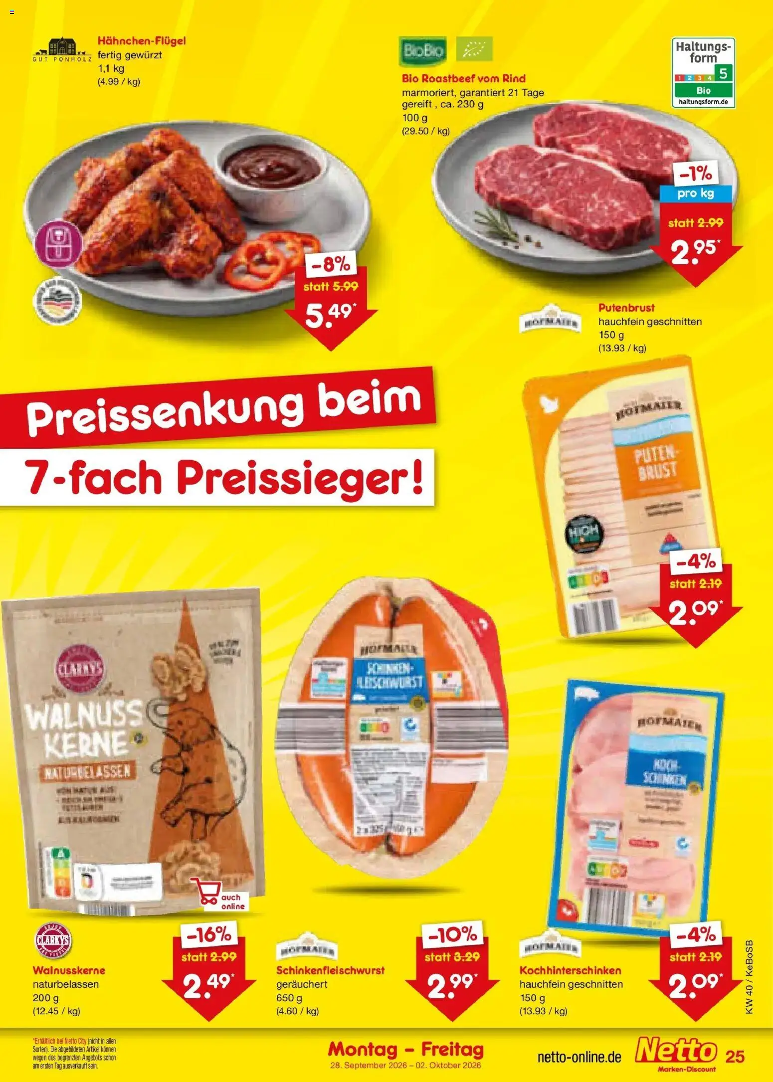 Netto Marken-Discount Prospekt Stadtlohn – gültig ab 28.09.2026 | Seite: 35 | Produkte: Putenbrust, Roastbeef