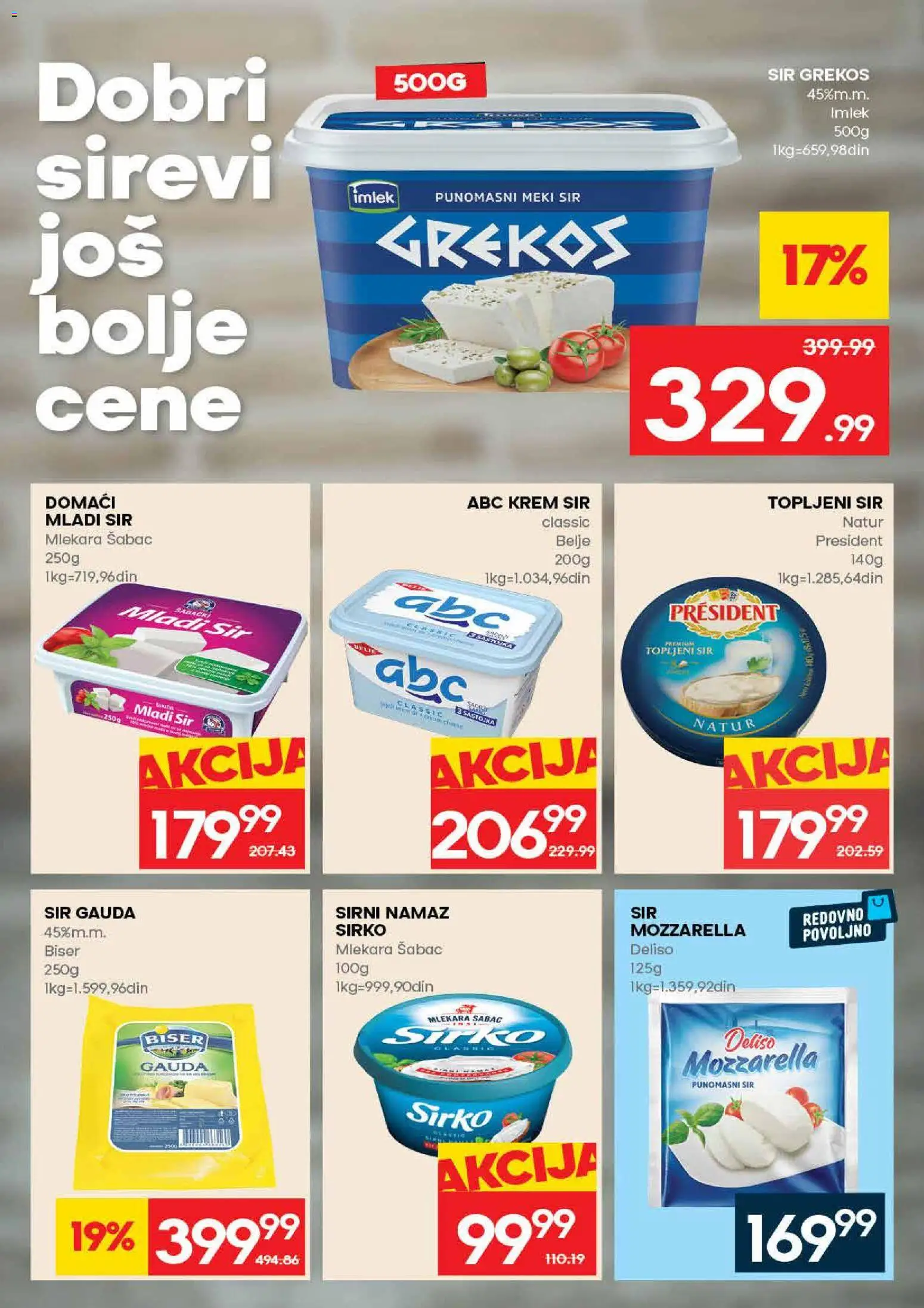 Idea katalog - važi od 09.04.2026 | Strana: 11 | Proizvode: Krem sir, Sir, Mozzarella, Topljeni sir