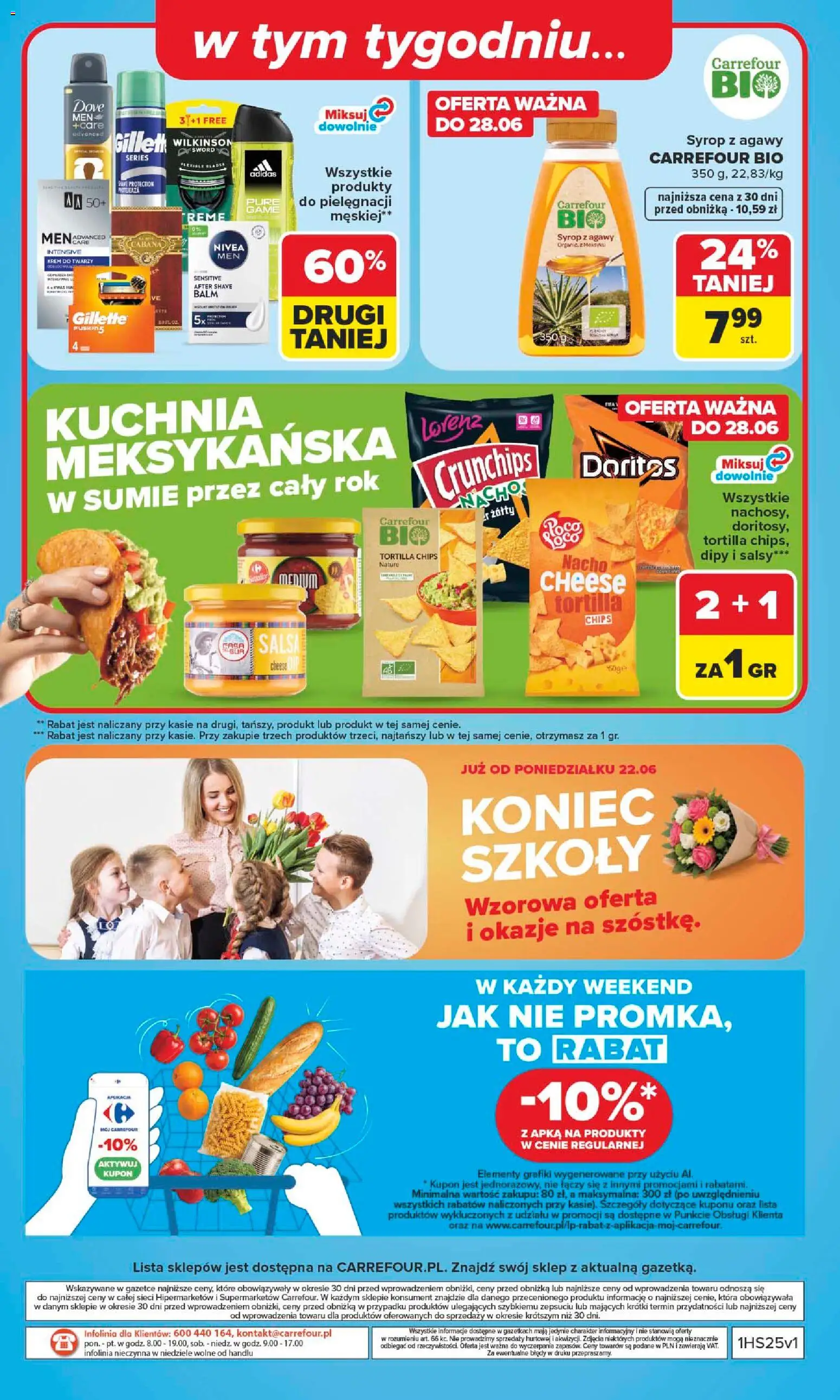 Carrefour gazetka od 15.06.2026 | Strona: 50 | Produkty: Syrop z agawy, Syrop, Tortilla, Krem do twarzy