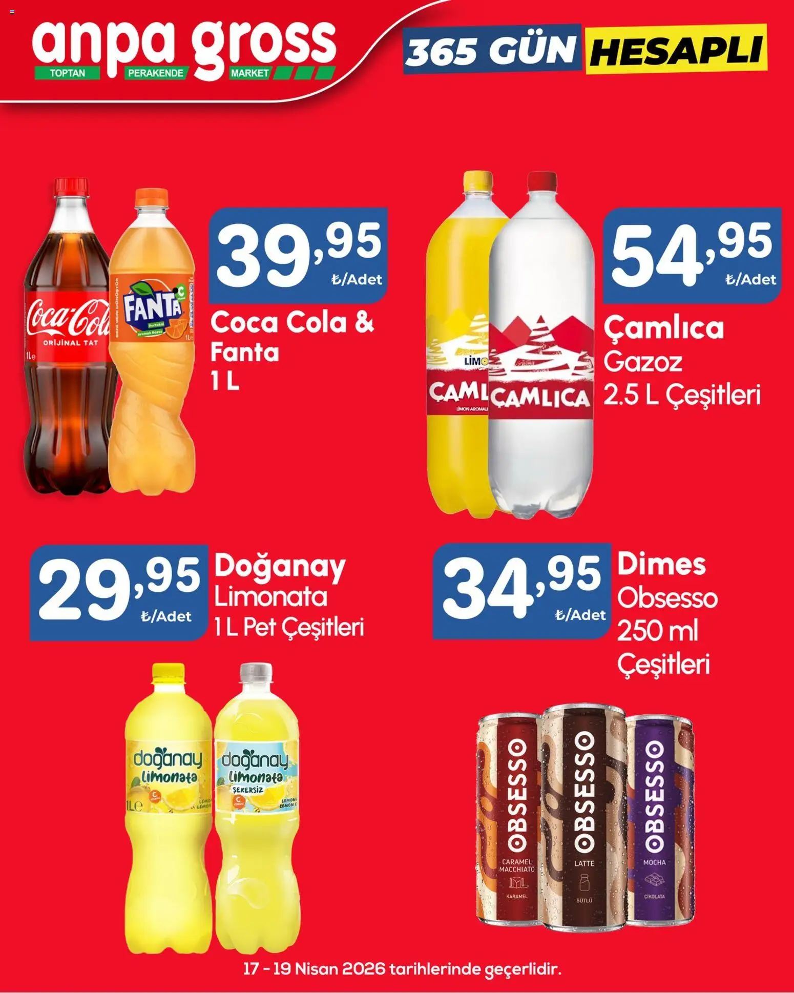 Anpa Gross Katalog - 17.04.2026 tarihinden itibaren geçerlidir | Sayfa: 5 | Ürünler: Limonata, Çikolata, Limon, Fanta