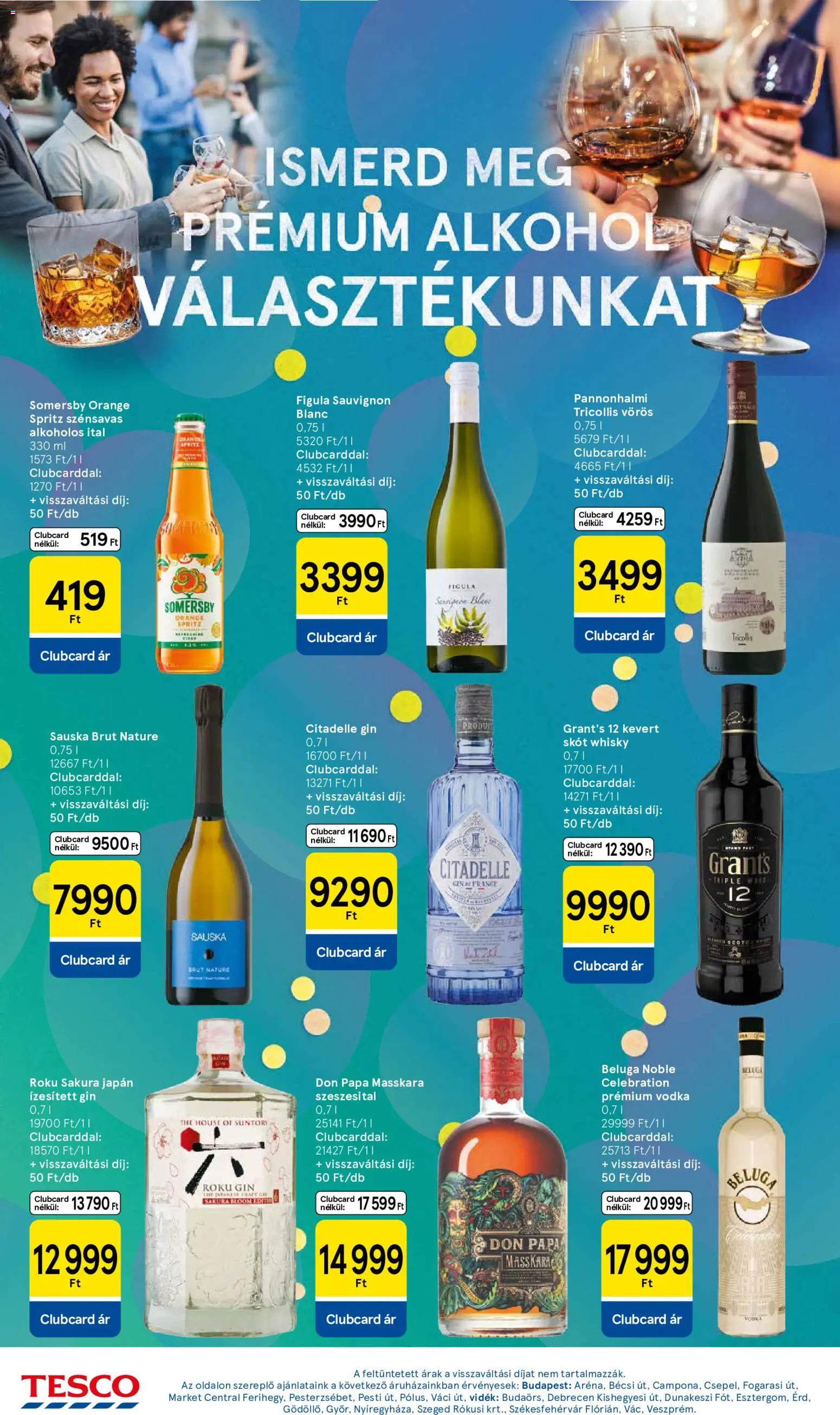 Tesco akciós ujság - amely érvényes a következő dátumtól: 11.06.2026 | Oldal: 20 | Termékek: Alkohol, Gin, Vodka, Whisky