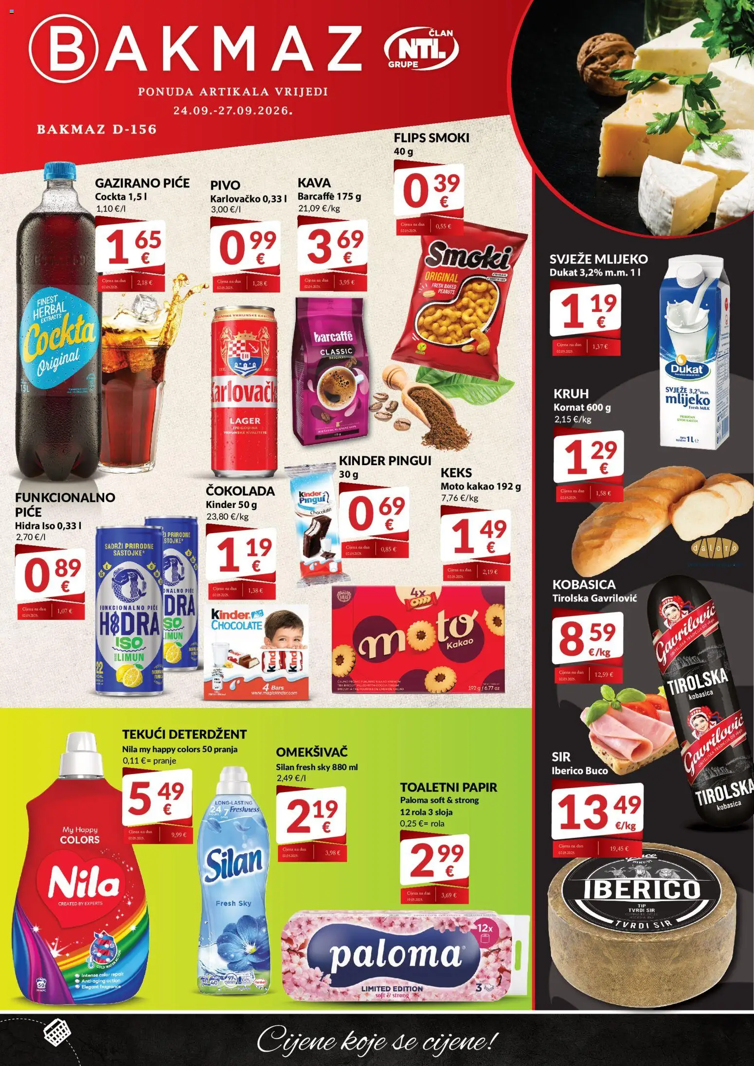 Bakmaz katalog | vrijedi od 24.09.2026 | Stranica: 1 | Proizvodi: Flips, Pivo, Keks, Nila