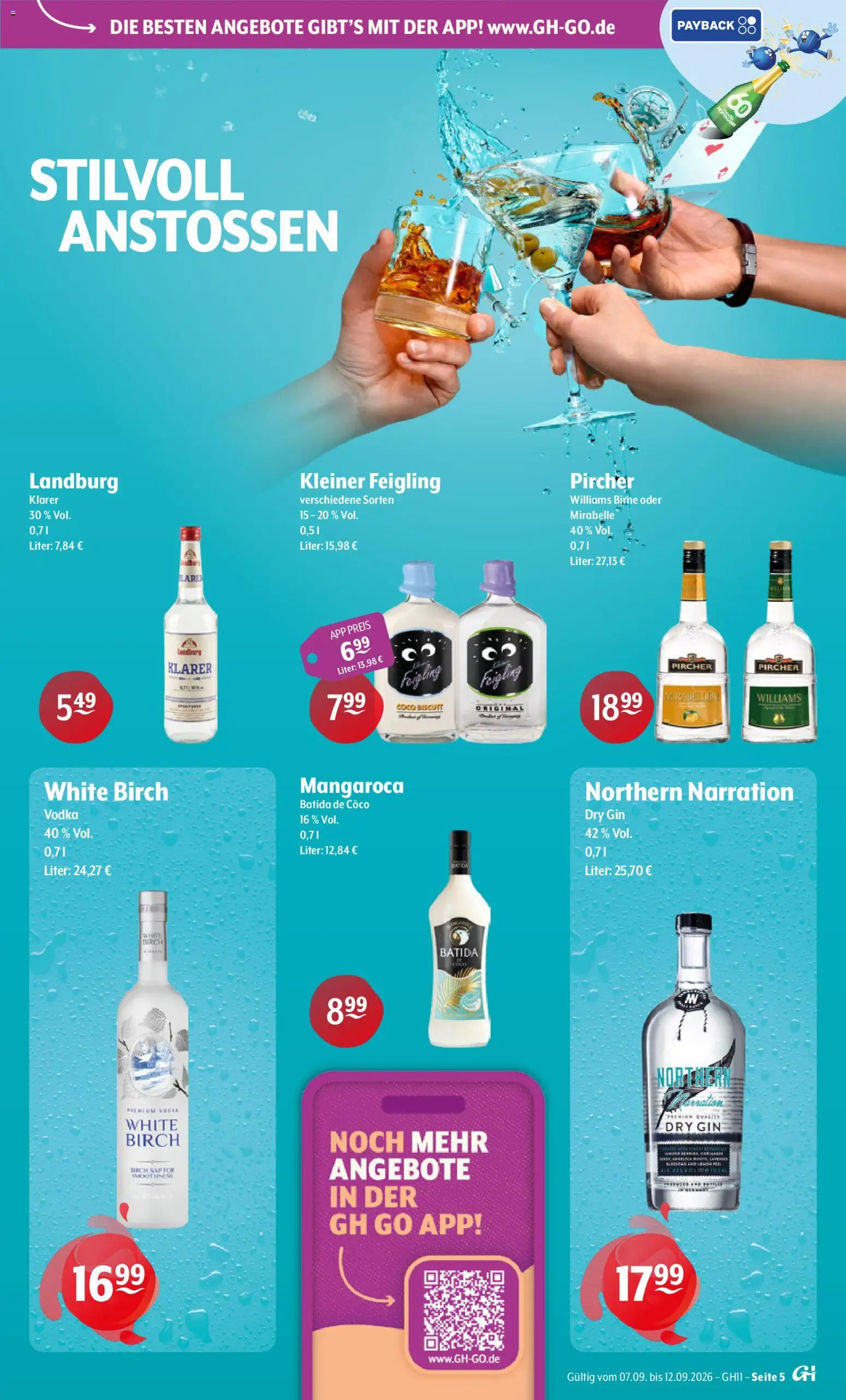 Getränke Hoffmann Prospekt – gültig ab 07.09.2026 | Seite: 5 | Produkte: Kleiner feigling, Birne, Vodka, Gin