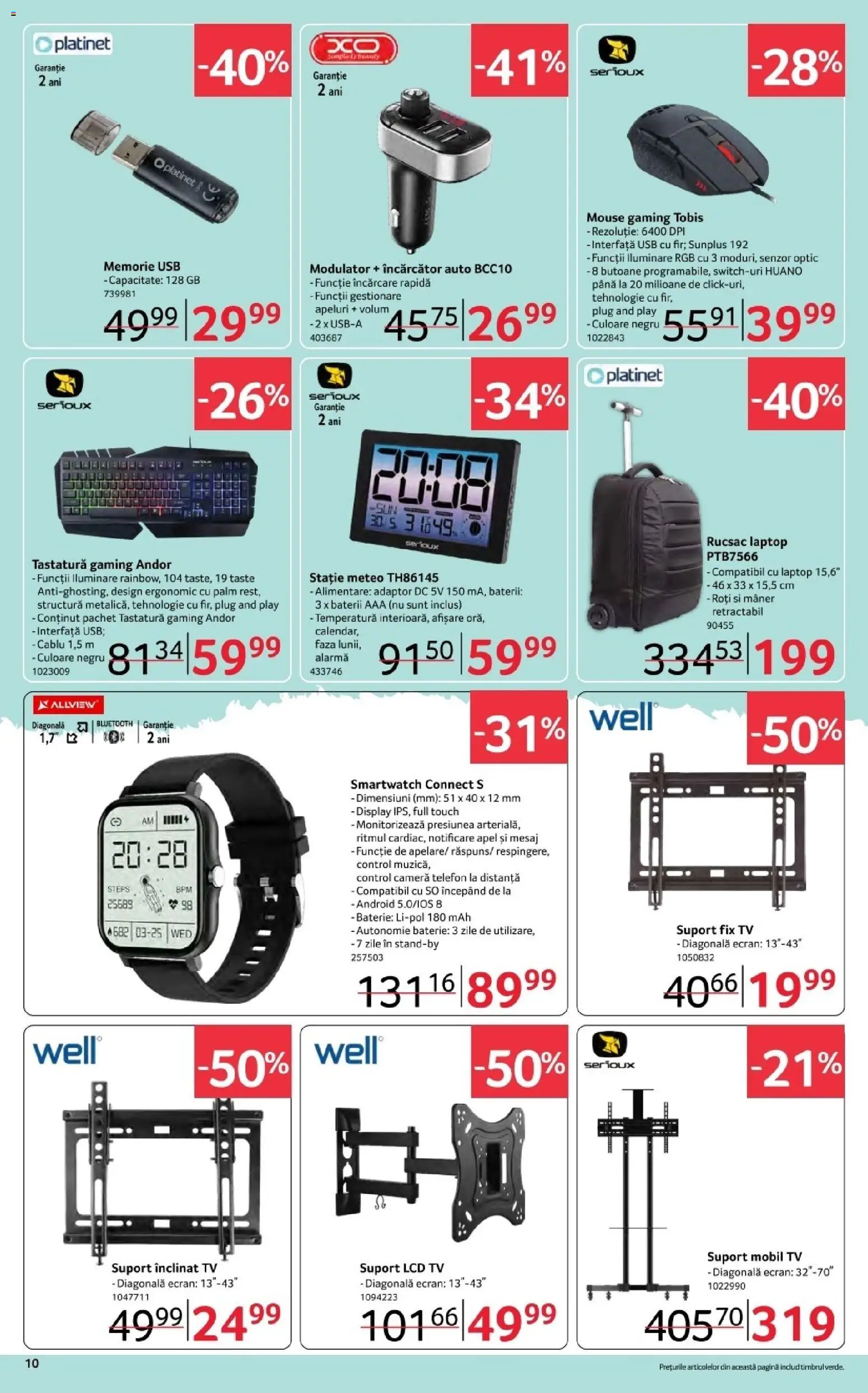 Noul catalog Selgros – valabil de la 06.03.2026 | Pagină: 10 | Produse: Laptop, Încărcător, Memorie, Baterii