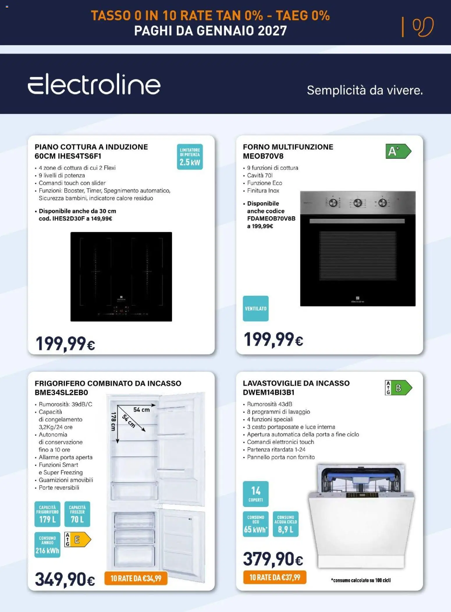 Nuovo Unieuro volantino Incasso dal 30/10/2026 > offerte anteprima 🛍️ | Pagina: 19 | Prodotti: Lavastoviglie da incasso, Freezer, Frigorifero, Portaposate