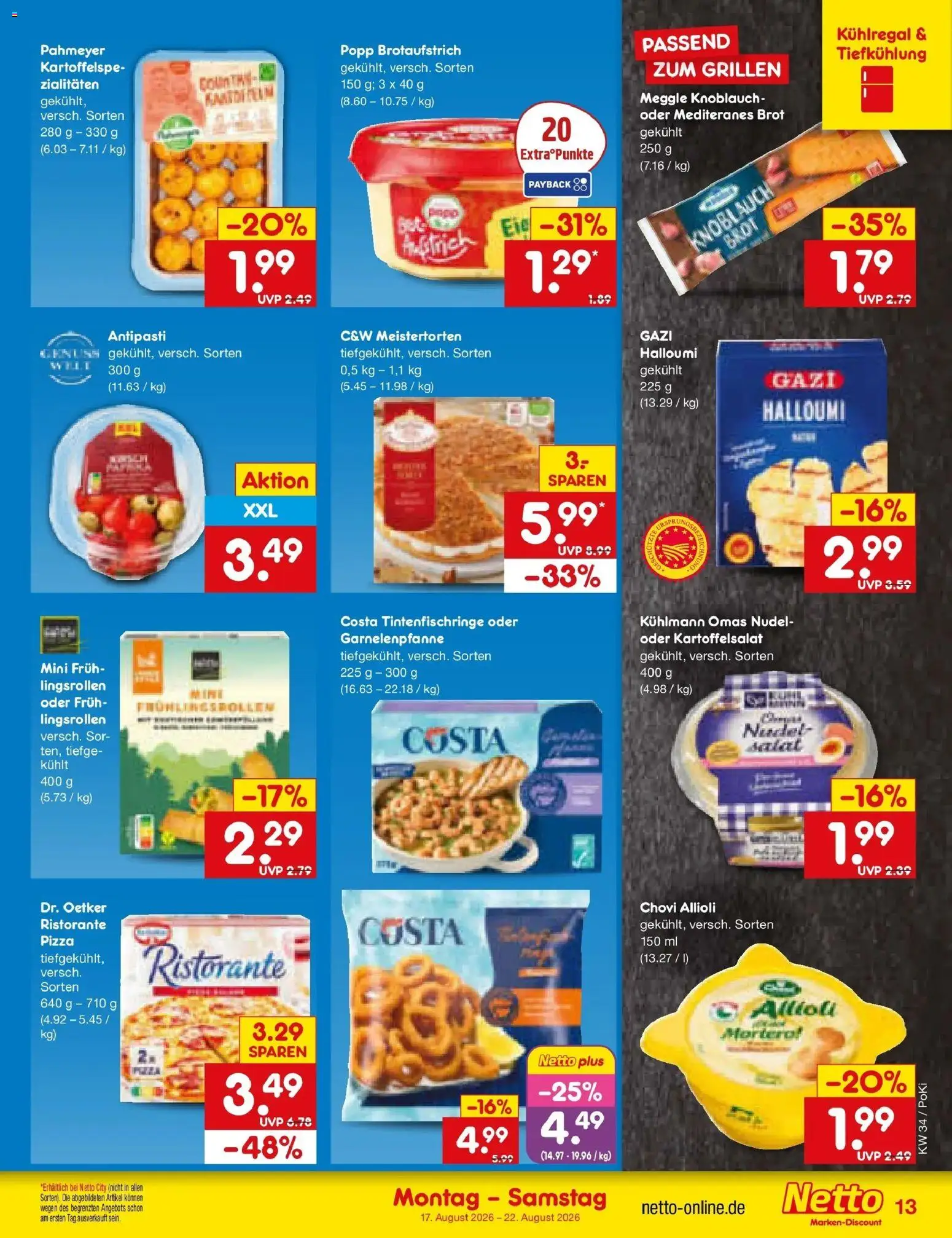 Netto Marken-Discount Prospekt Oberhaid – gültig ab 17.08.2026 | Seite: 17 | Produkte: Ristorante, Brot, Pizza, Salat