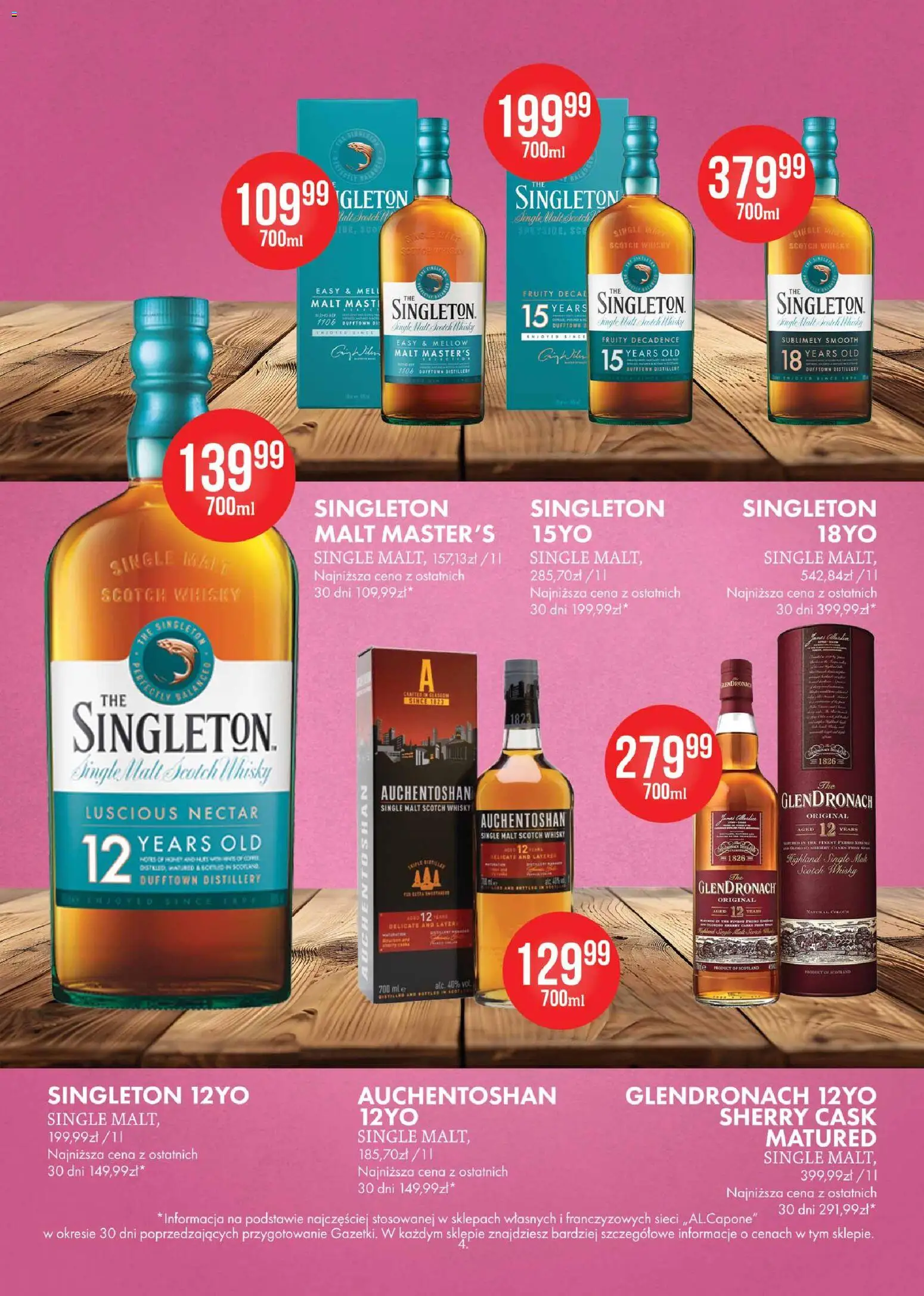Al.Capone gazetka od 09.03.2026 | Strona: 4 | Produkty: Whisky