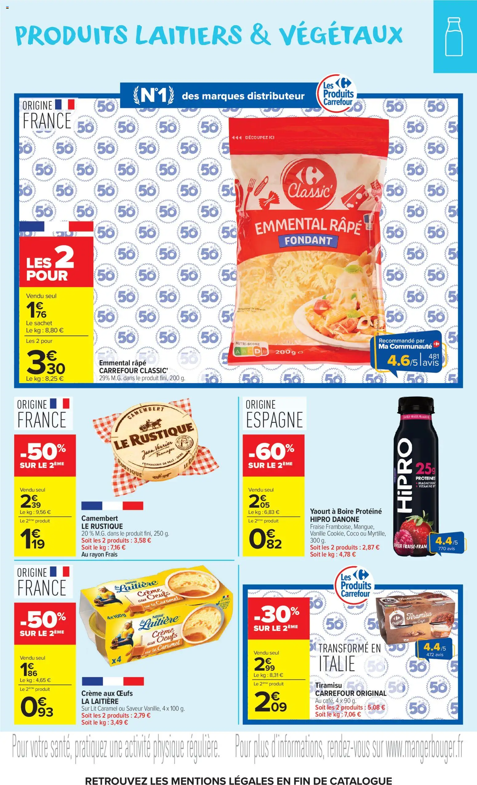 {H1} | Page: 4 | Produits: Yaourt à boire, Yaourt, Café, Camembert