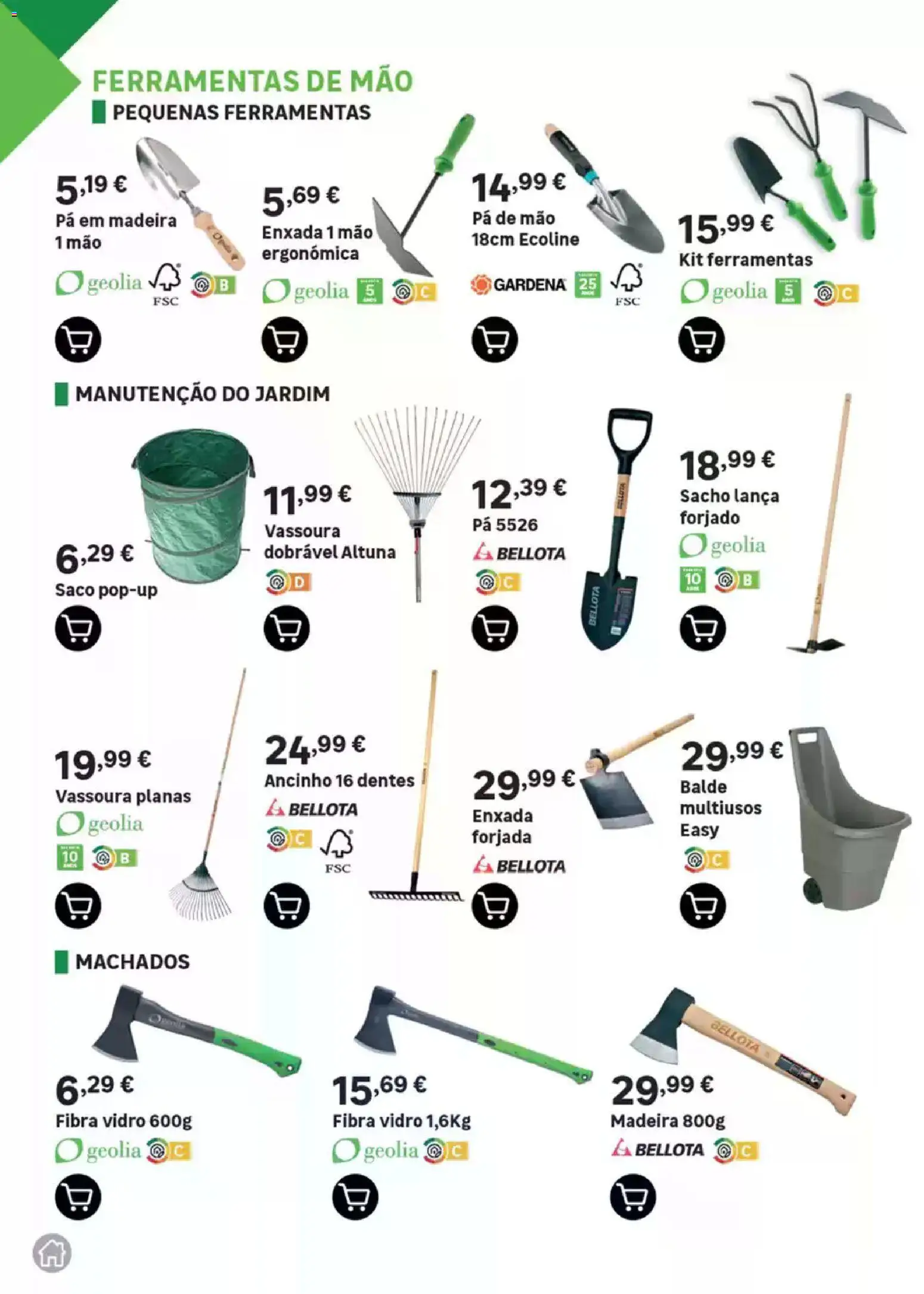Leroy Merlin Catálogo Jardim │ válido de 12.03.2026 | Página: 78 | Produtos: Enxada, Balde, Pá, Vassoura