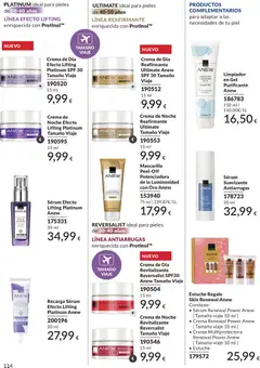 Vista previa Sérum Efecto Lifting Platinum Anew, A serum in a pump bottle, part of the Platinum Lifting Effect line. válido desde el 01.06.2026 | Página: 114 | Productos: Sérum, Suavizante, Crema de día, Crema de noche revitalizante