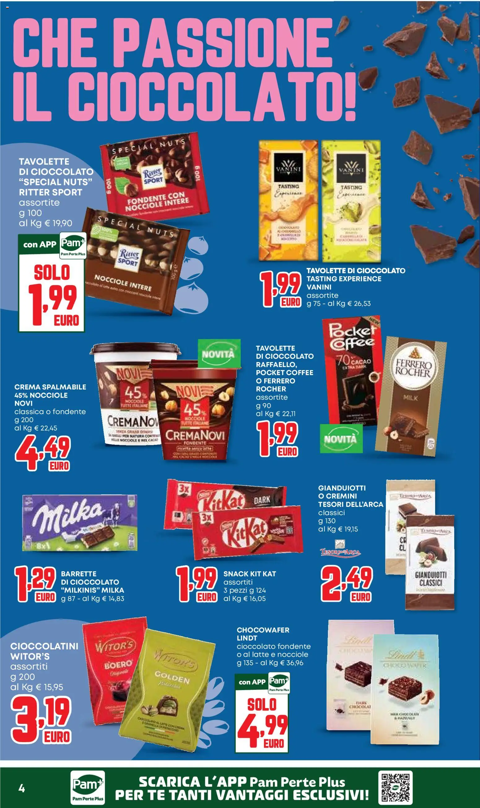 Volantino PAM del 08/10/2026 | Pagina: 4 | Prodotti: Cioccolato, Tè, Nocciole, Cacao