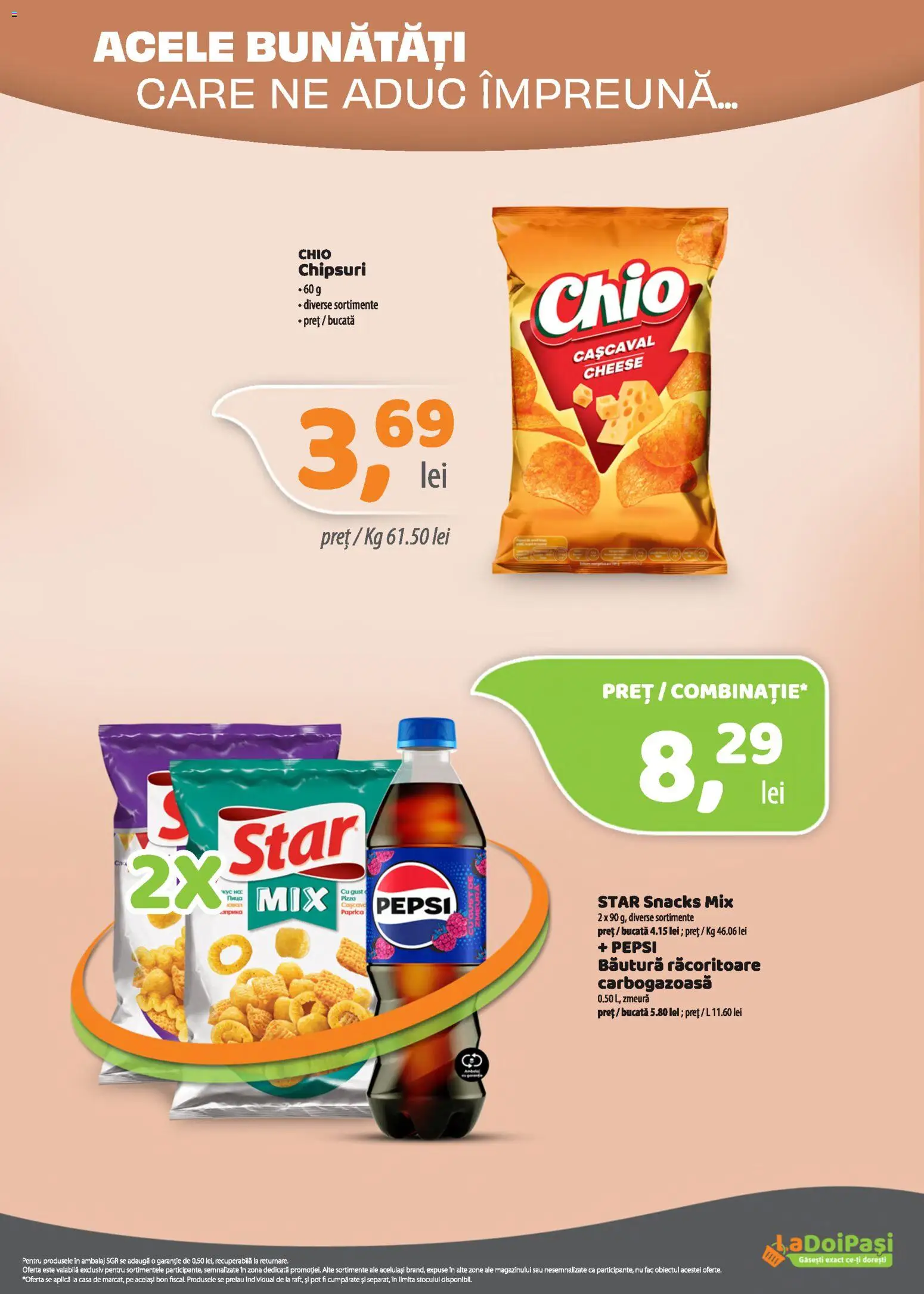 Noul catalog LaDoiPași – valabil de la 01.11.2026 | Pagină: 8 | Produse: Bautura racoritoare, Pepsi, Pizza, Chipsuri