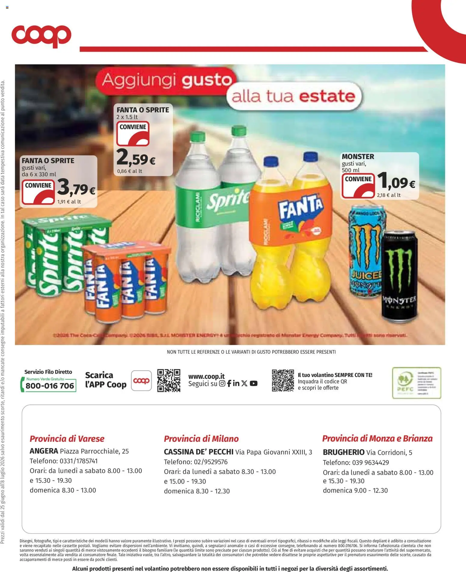 Volantino COOP del 25/06/2026 | Pagina: 9 | Prodotti: Tè, Data, Telefono, Fanta