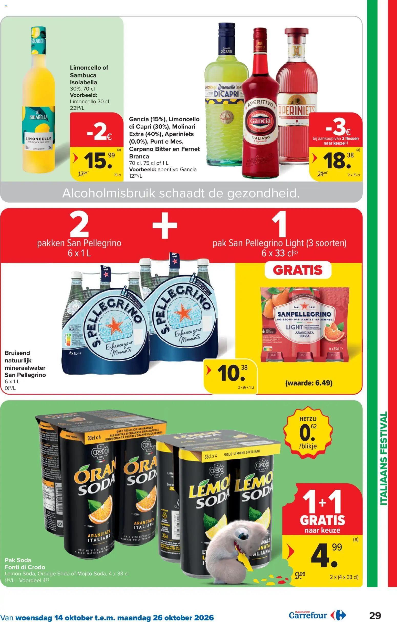 {H1} | Pagina: 29 | Producten: Sinaasappels, Fernet, Water, Mineraalwater