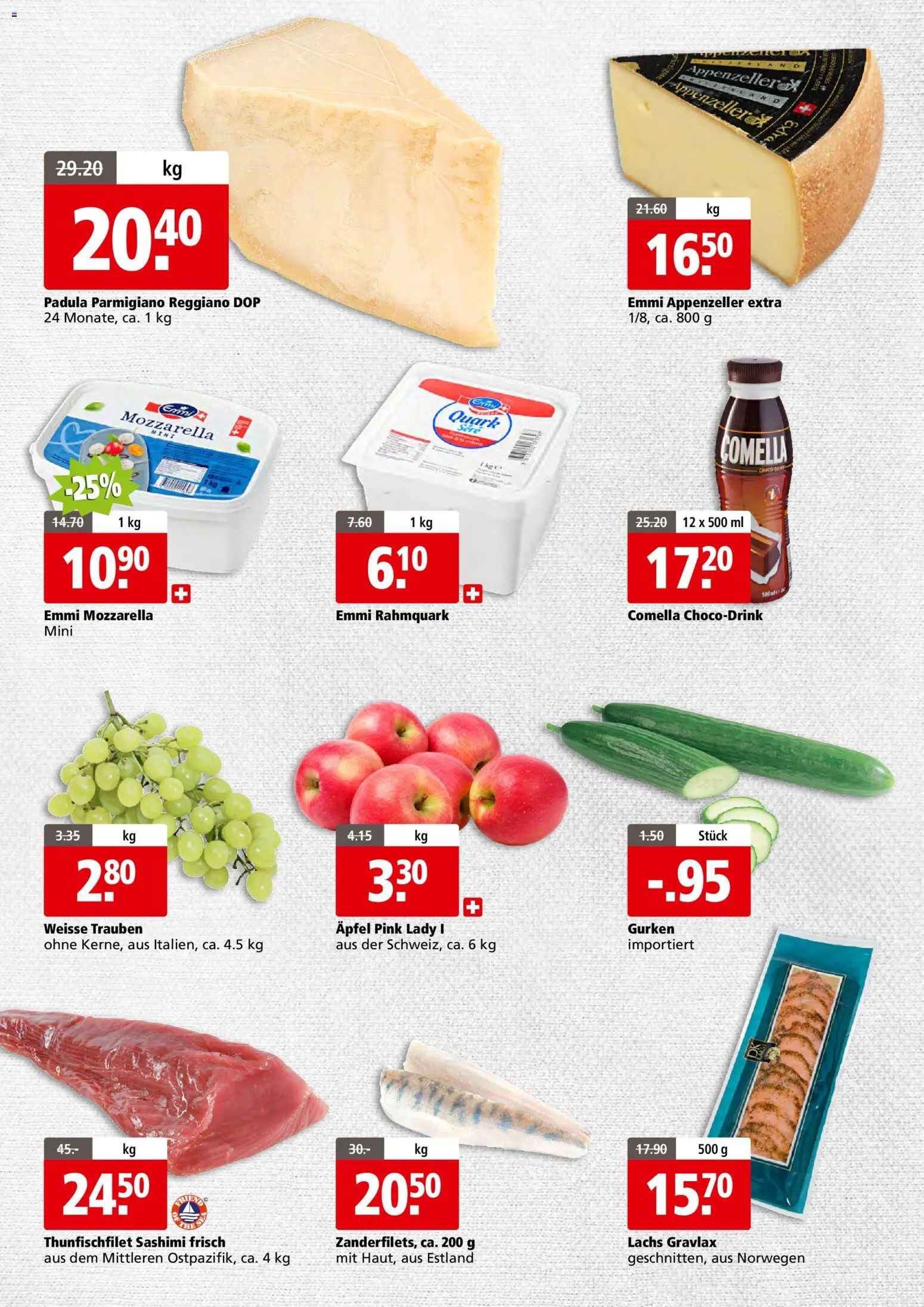 Aligro aktionen Business Schlieren, Gossau SG, Frauenfeld, Rapperswil-Jona, Sargans, Bern – gültig ab 12.10.2026 | Seite: 2 | Produkte: Quark, Lachs, Äpfel, Gurken