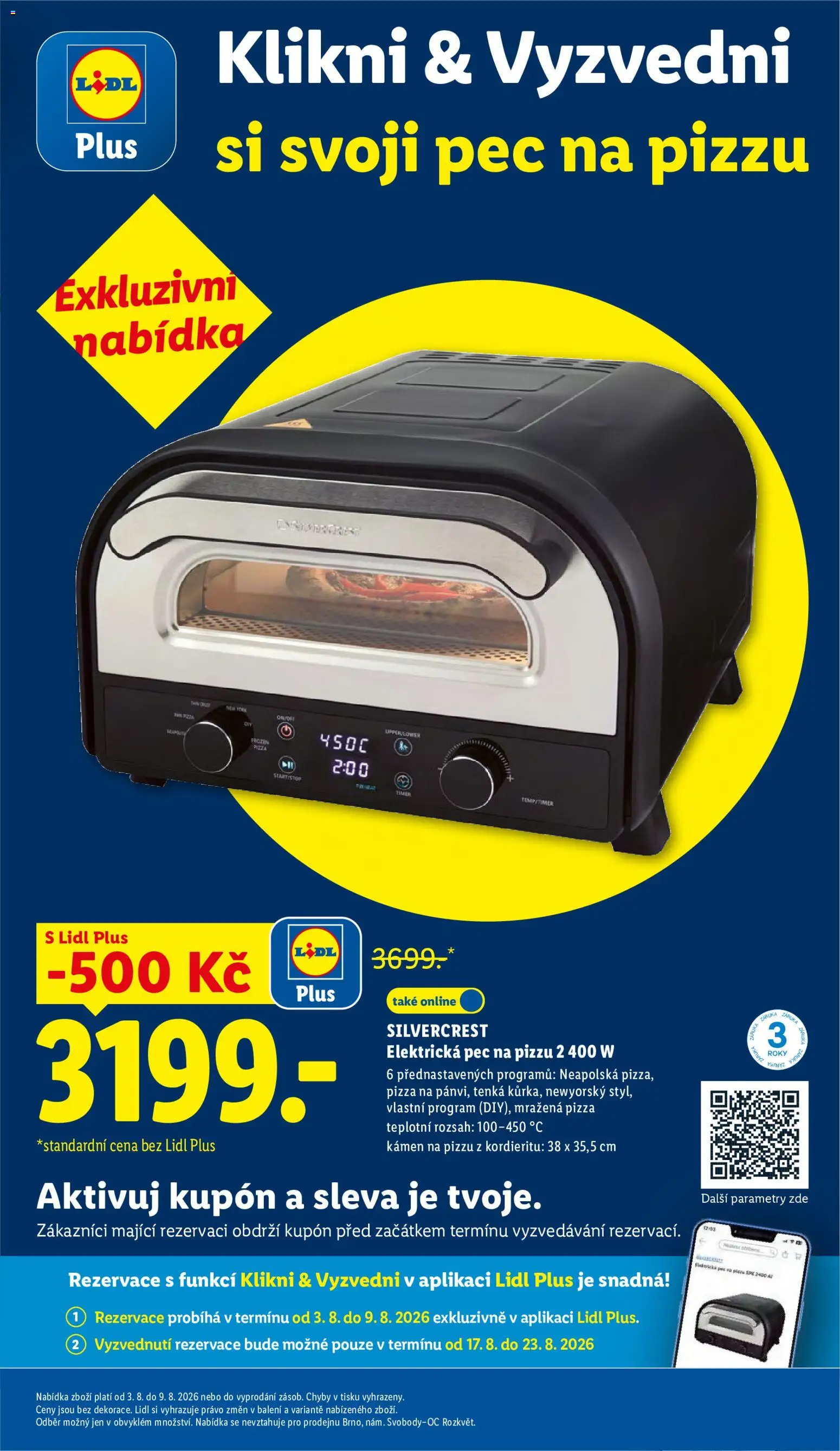 Lidl leták od 03.08.2026 | Strana: 45 | Produkty: Pizza, Mražená pizza, Pec