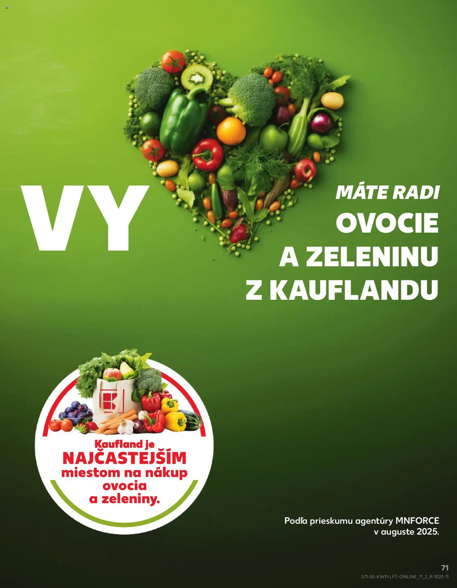 Nové Kaufland akcie – leták je platný od 12.03.2026 | Strana: 71 | Produkty: Ovocie