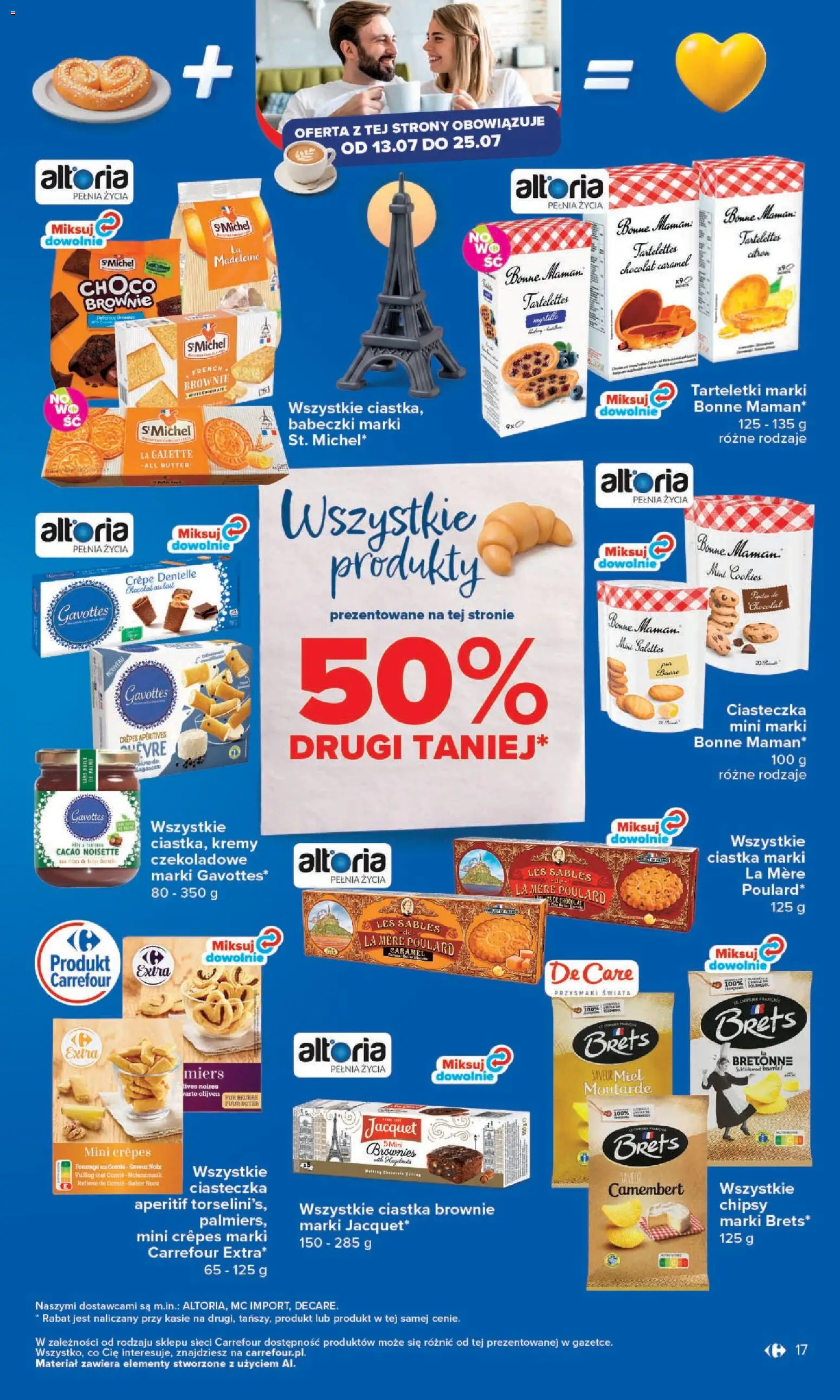 Carrefour gazetka od 13.07.2026 | Strona: 19 | Produkty: Camembert, Babeczki, Brownie, Ciasteczka