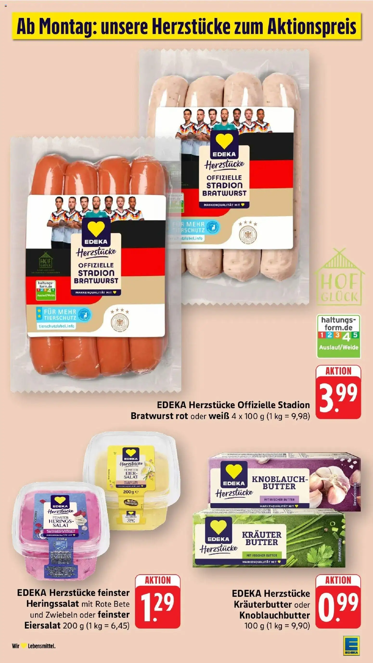 Edeka prospekt Wiernsheim – gültig ab 29.06.2026 | Seite: 5 | Produkte: Bratwurst, Kräuterbutter, Knoblauch, Salat