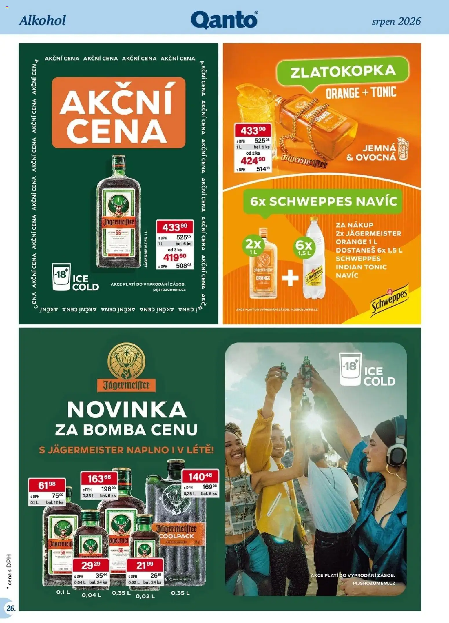 Astur & Qanto leták - Velkoobchod 08/2026 od 01.08.2026 | Strana: 26 | Produkty: Jägermeister, Tonic, Alkohol