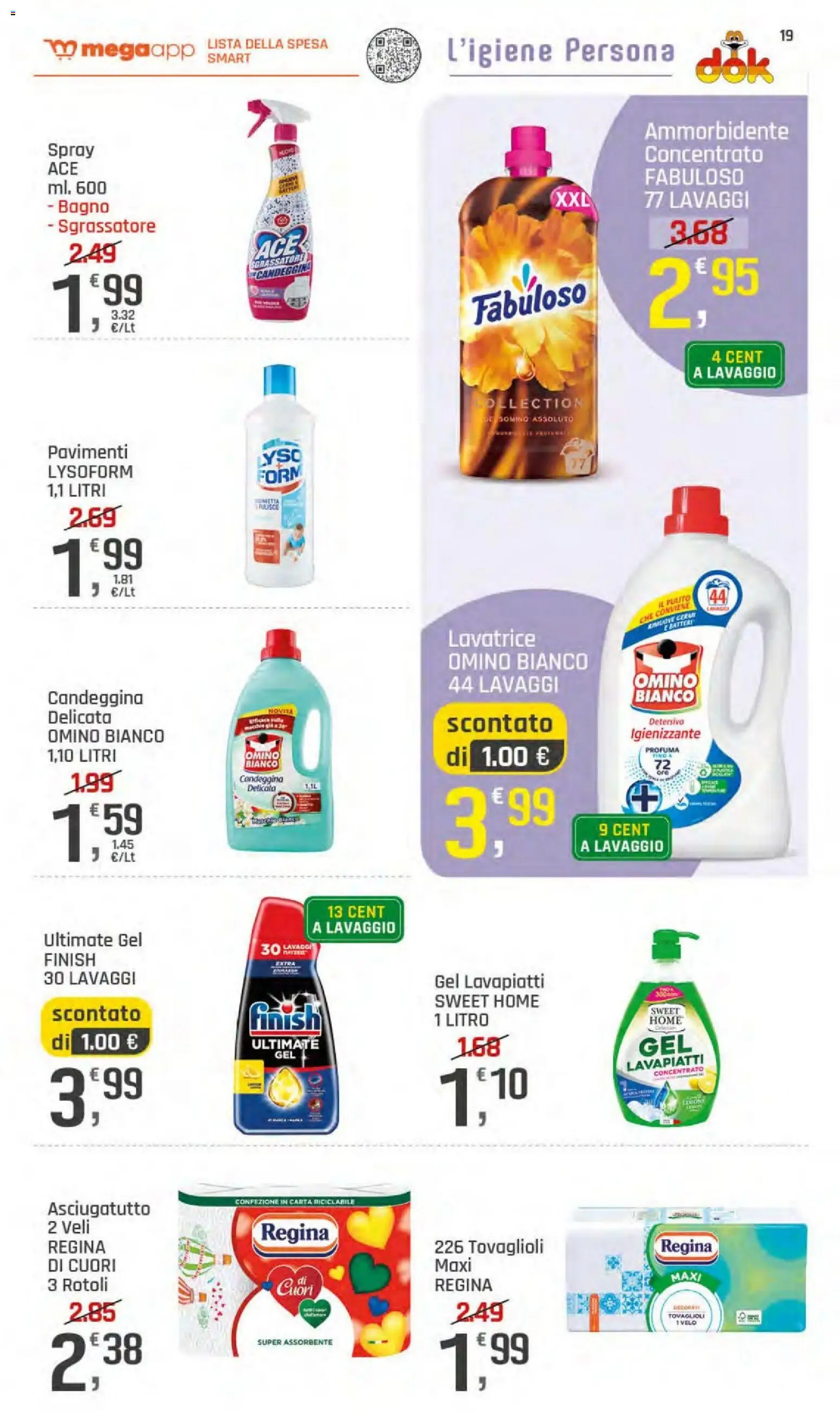 Volantino DOK del 11/09/2026 | Pagina: 19 | Prodotti: Candeggina, Lavatrice, Asciugatutto, Bagno