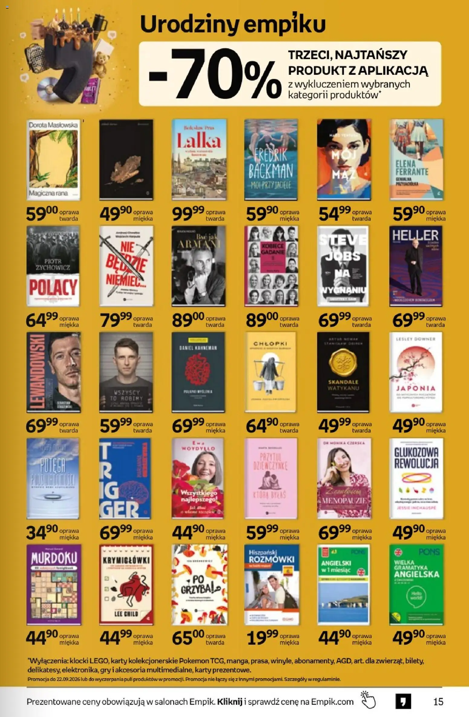 Empik promocje - Tom kultury Książki od 09.09.2026 | Strona: 15 | Produkty: Lalka, Gry