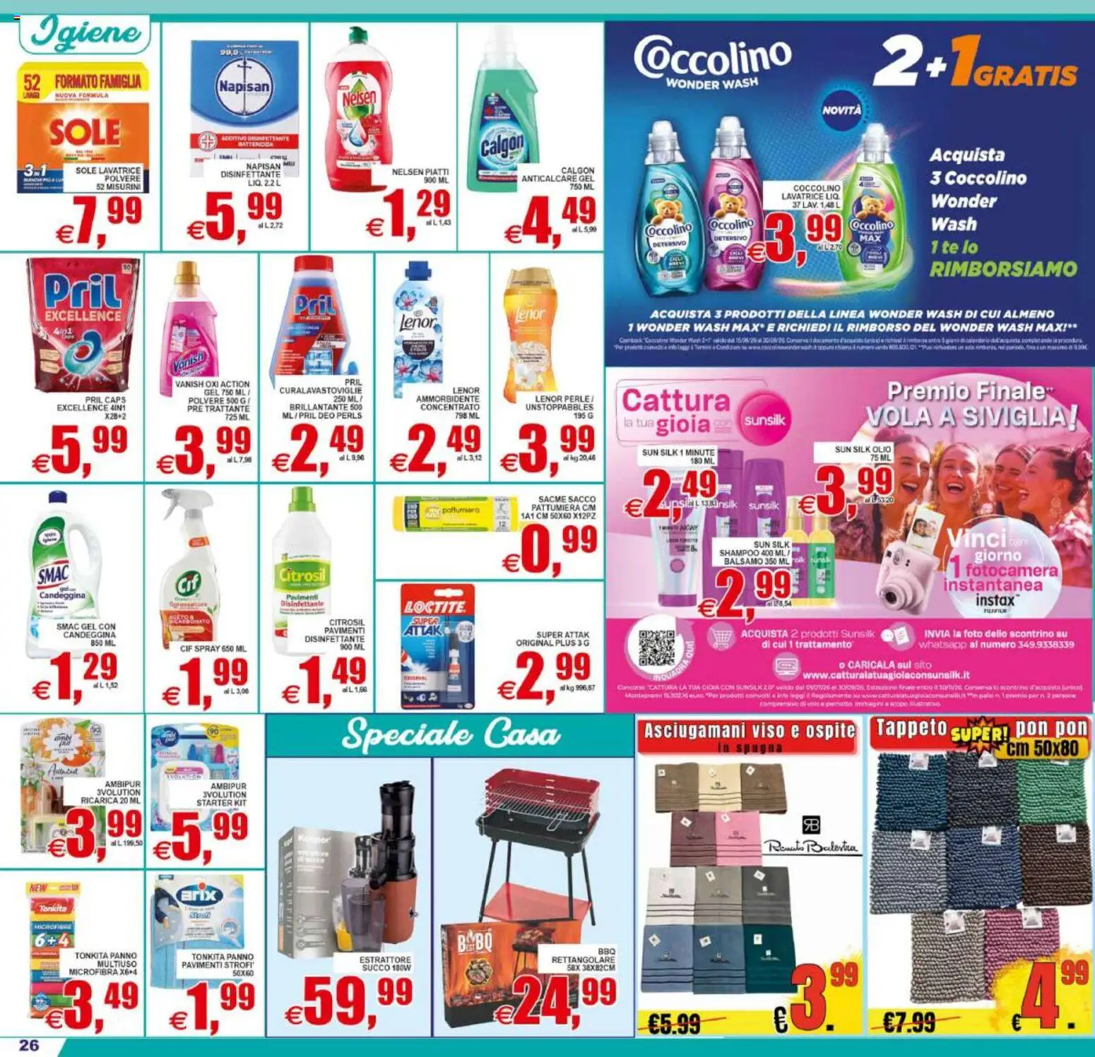 Volantino Pewex del 22/07/2026 | Pagina: 26 | Prodotti: Spugna, Tè, Candeggina, Anticalcare