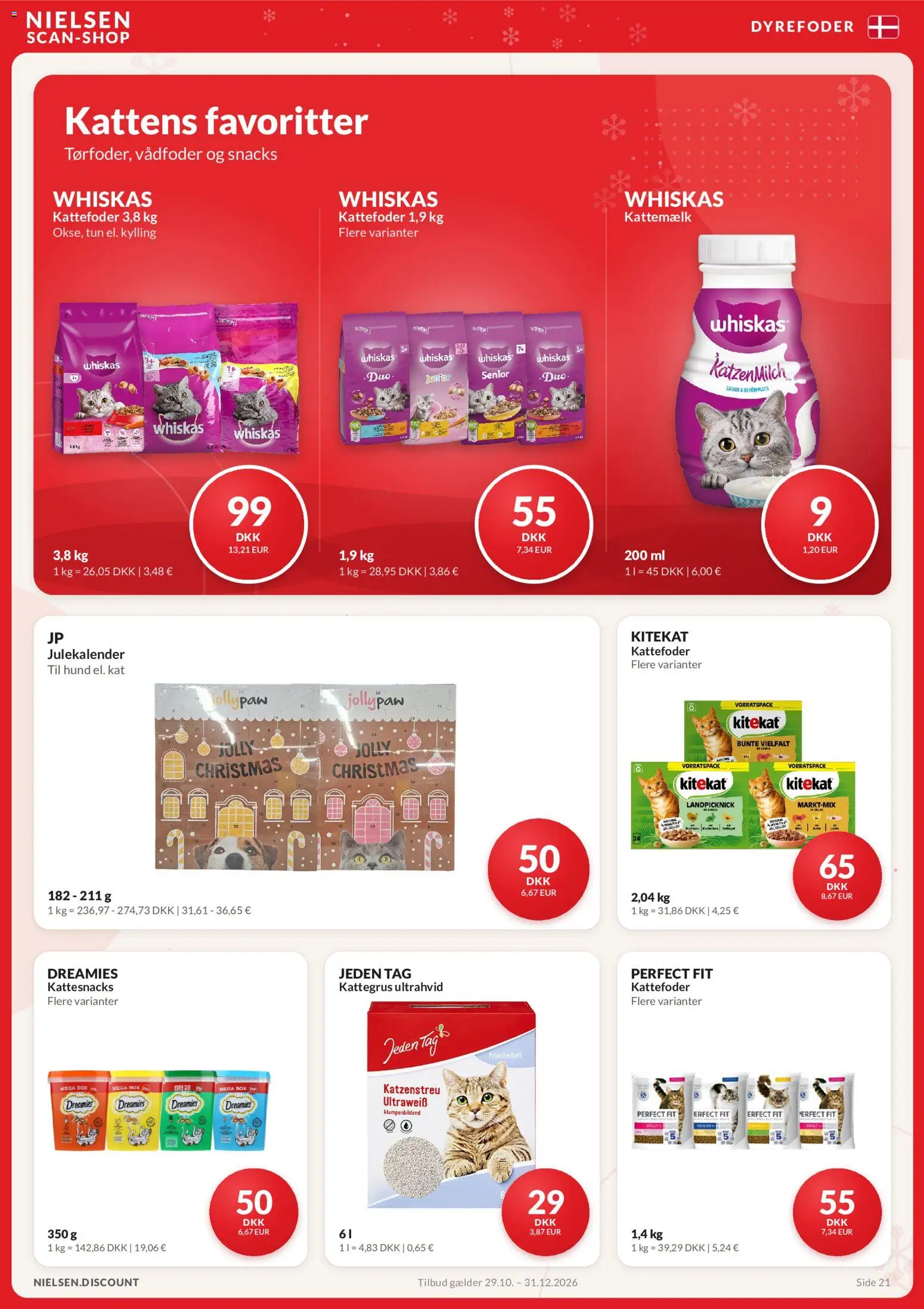 Nielsen Discount tilbudsavis – gyldig fra 29/10/2026 | Side: 21 | Produkter: Snacks, Tun, Kattefoder