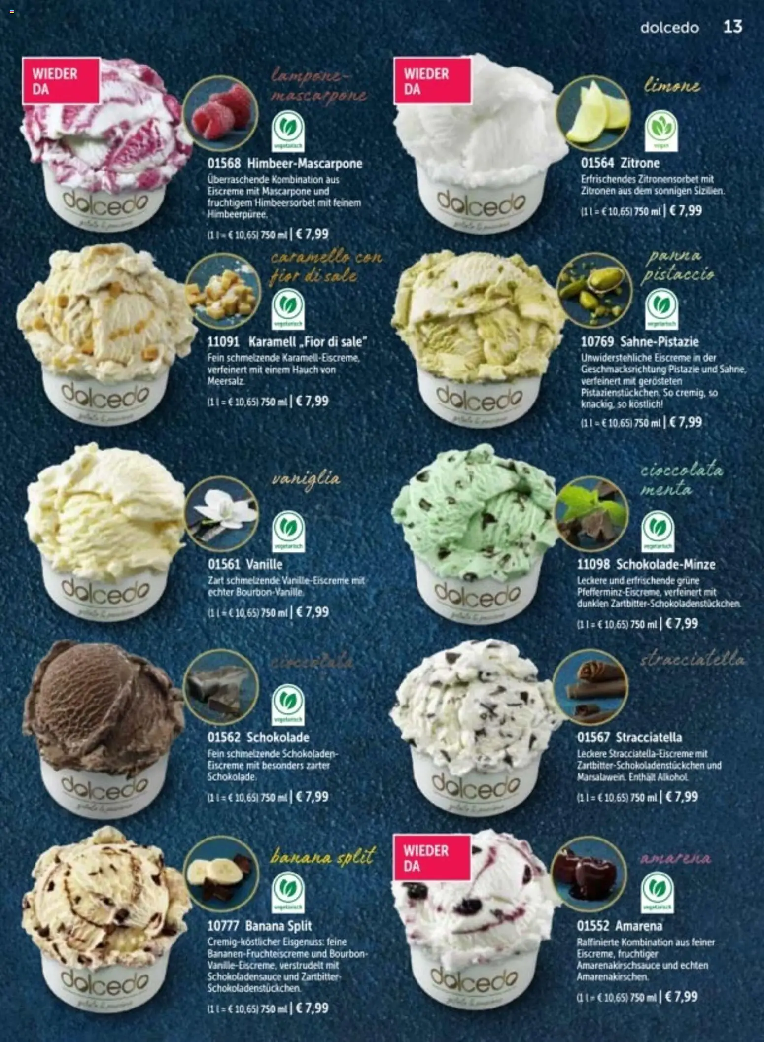 Bofrost Katalog – gültig ab 06.03.2026 | Seite: 13 | Produkte: Schokolade, Vanille, Alkohol, Zitrone