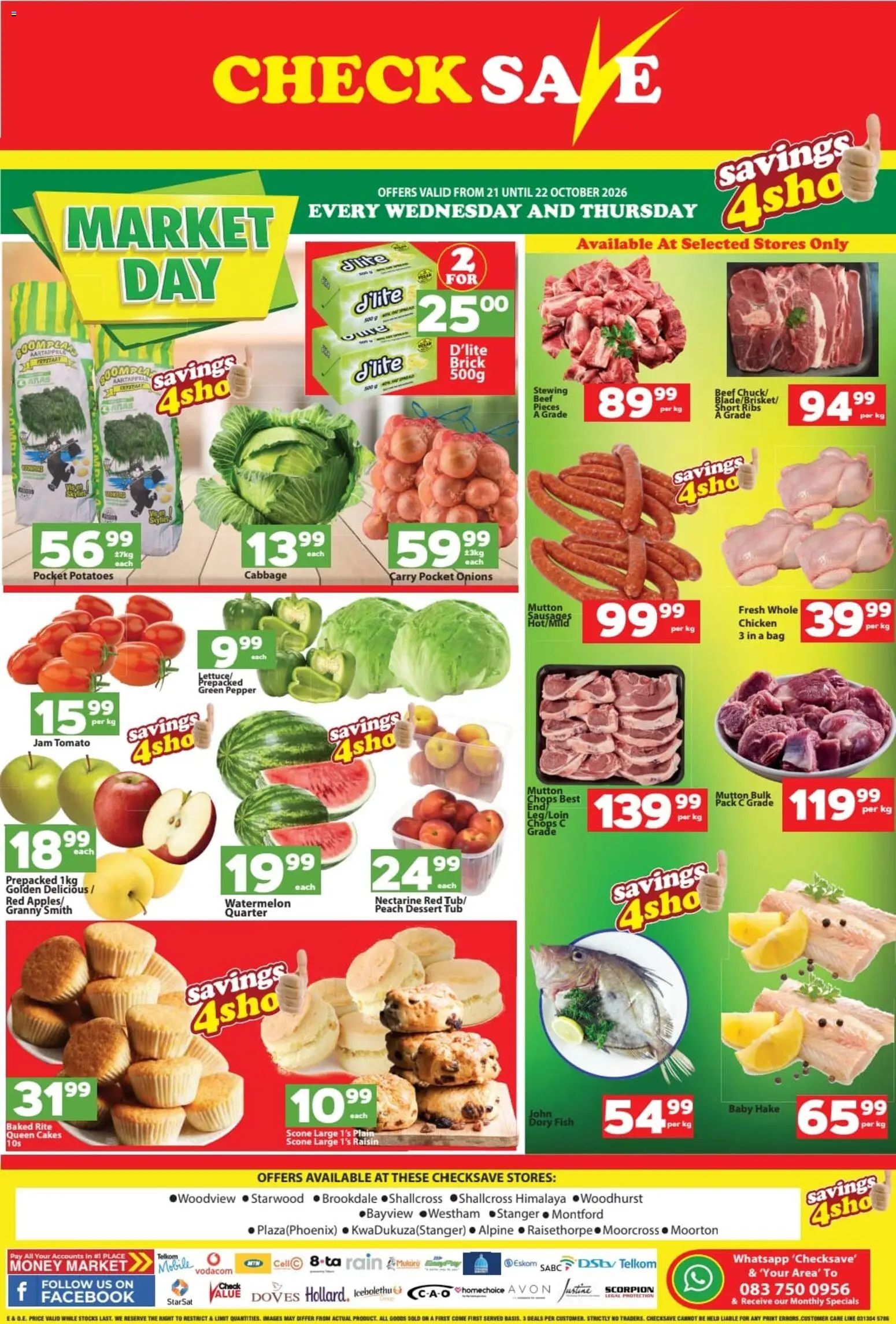 New Check Save catalogue – valid from 21/10/2026 | Page: 3 | Products: Bag, Chicken, Beef, Onions