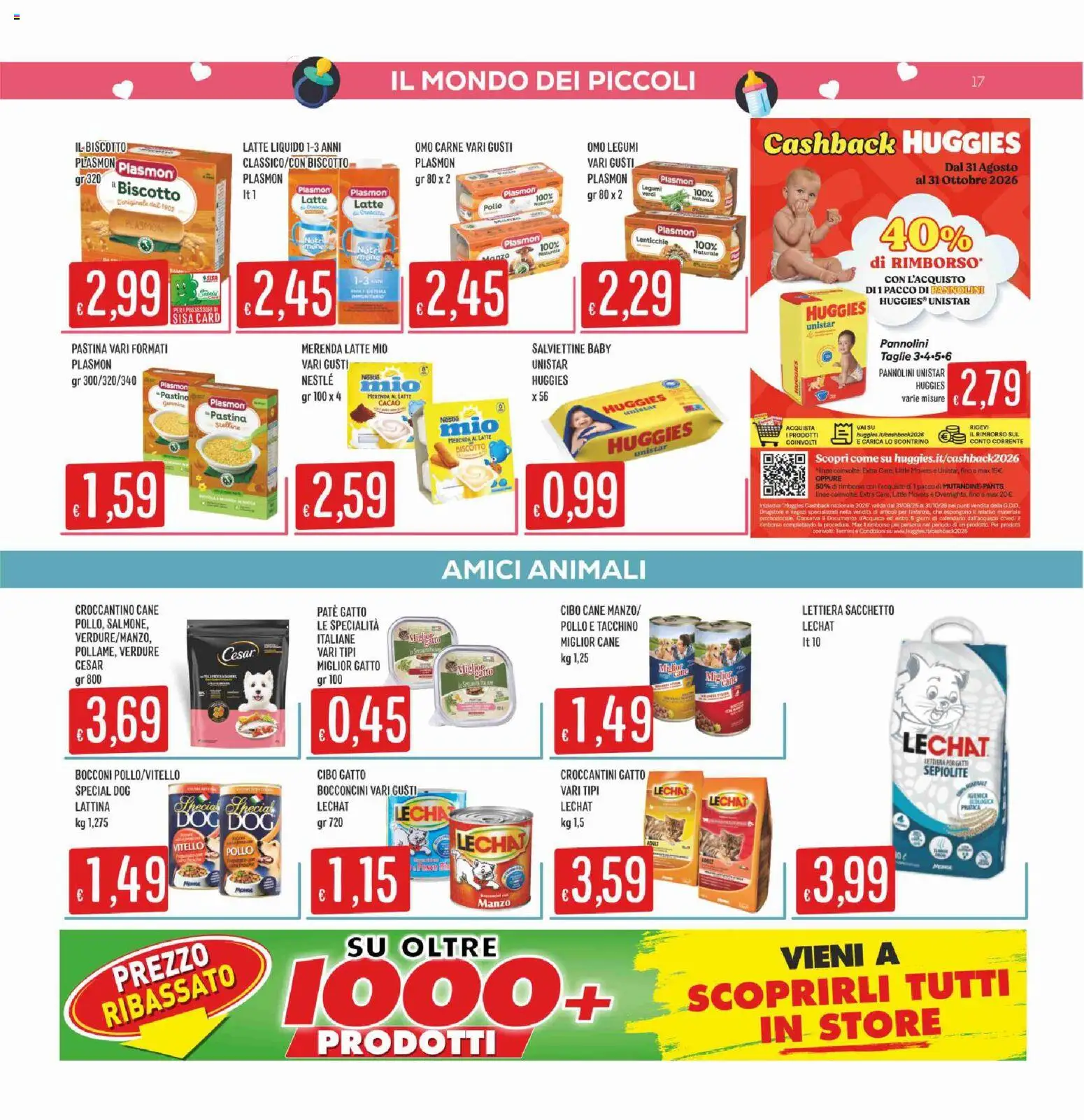 Volantino SISA del 03/09/2026 | Pagina: 17 | Prodotti: Pannolini, Lenticchie, Vitello, Carne