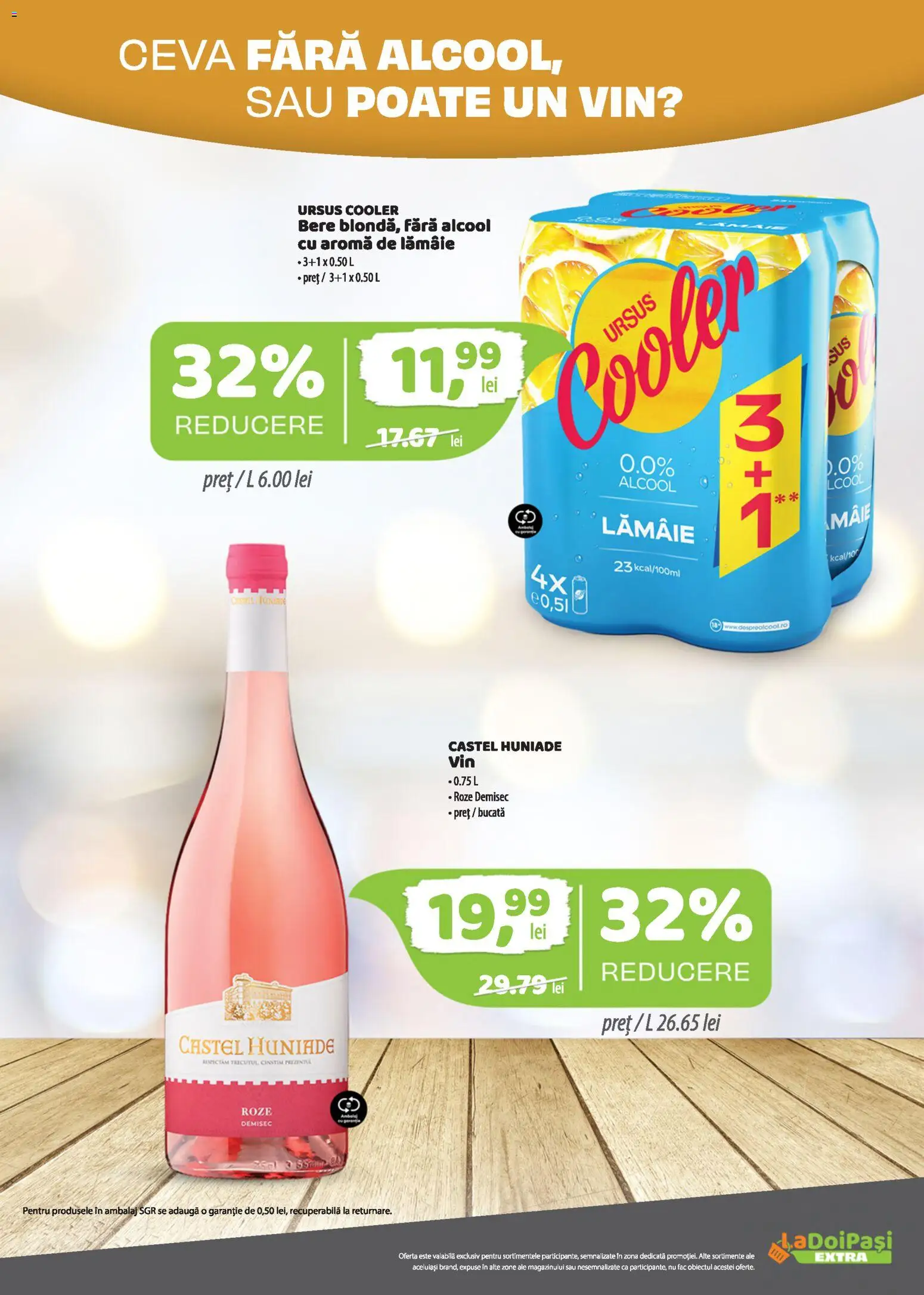Noul catalog LaDoiPași – valabil de la 16.09.2026 | Pagină: 13 | Produse: Castel huniade, Vin, Bere, Lămâie
