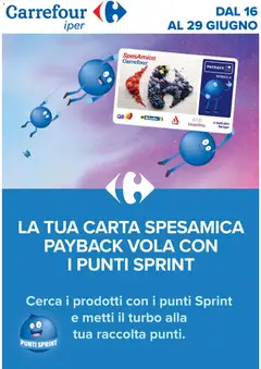 Anteprima del volantino Carrefour volantino Iper - Punti Sprint Payback valido a partire dal 16.06.2026