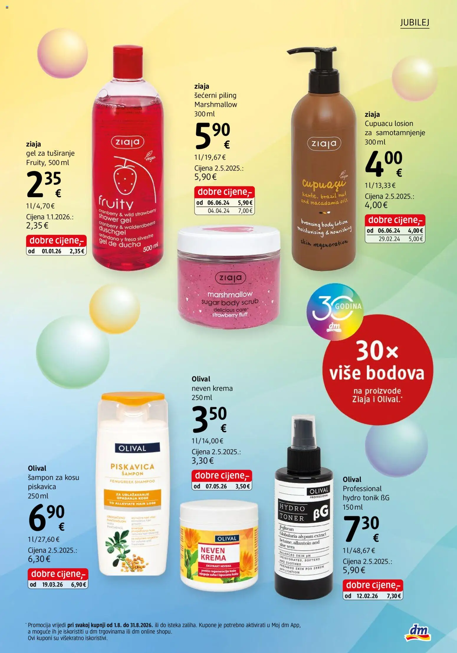 DM katalog | vrijedi od 01.08.2026 | Stranica: 9 | Proizvodi: Šampon, Losion za samotamnjenje, Krema, Toner