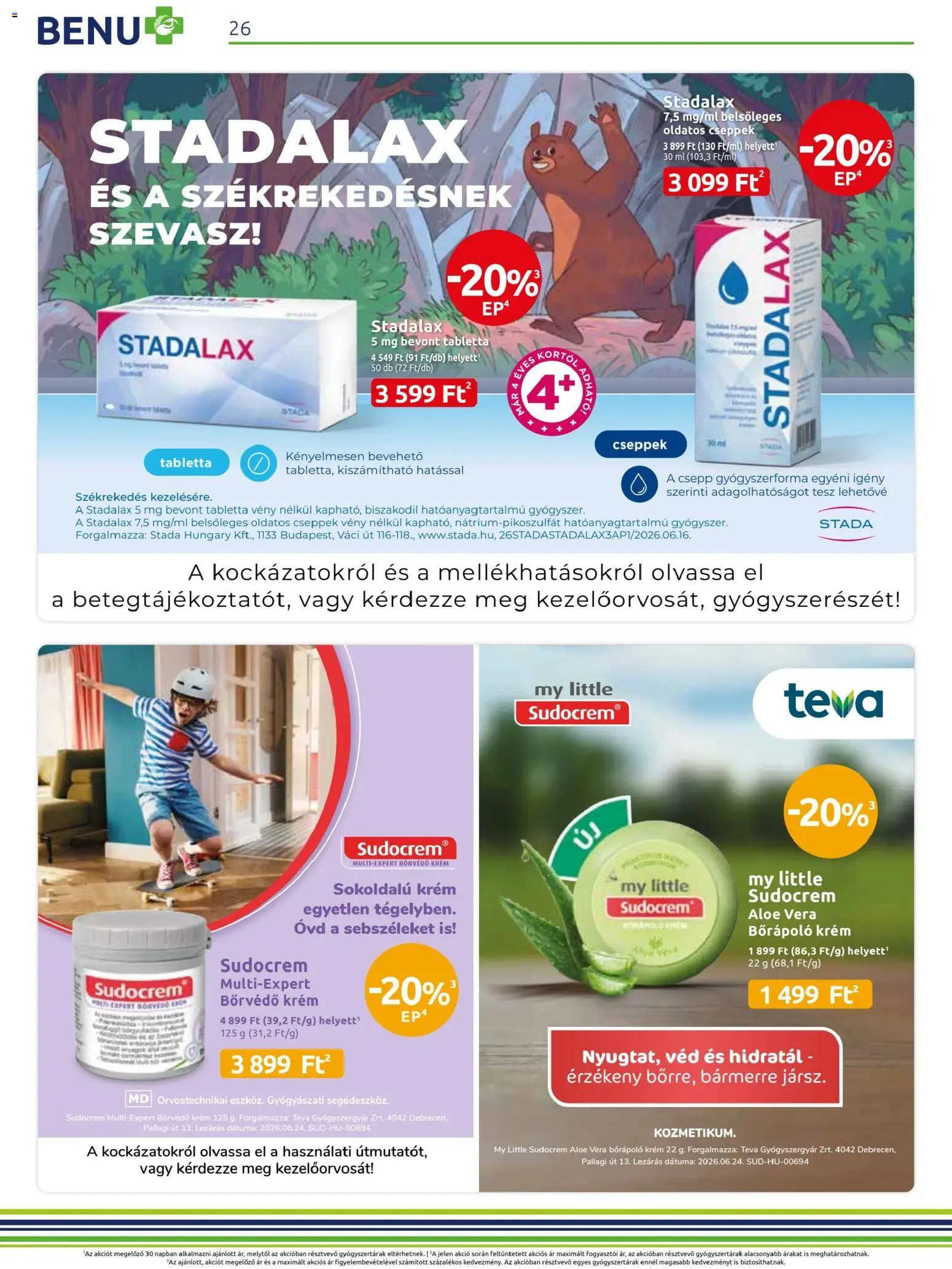 BENU Gyógyszertárak akciós ujság - amely érvényes a következő dátumtól: 2026.08.01. | Oldal: 26 | Termékek: Aloe vera