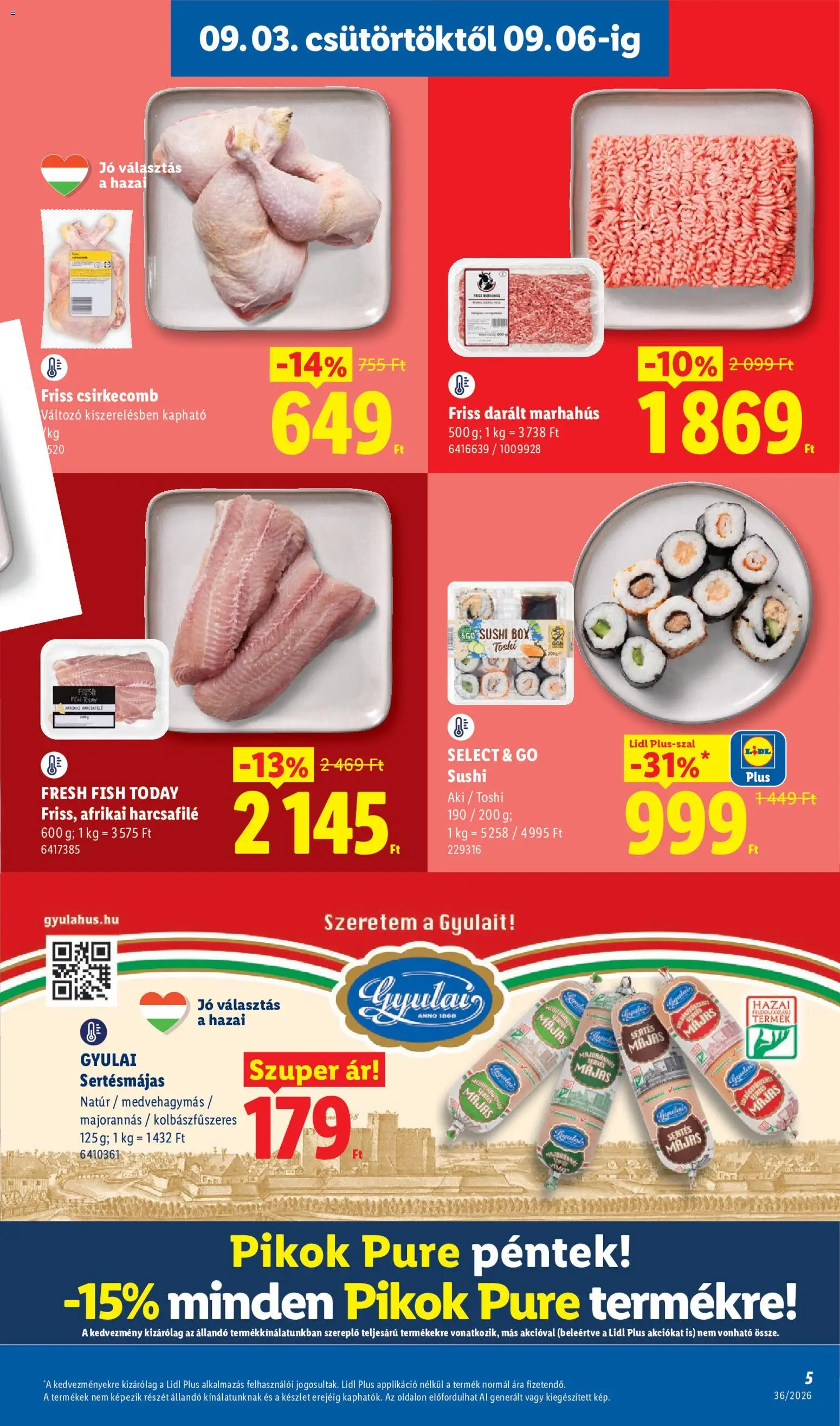 Lidl akciós ujság - amely érvényes a következő dátumtól: 2026.09.03. | Oldal: 5