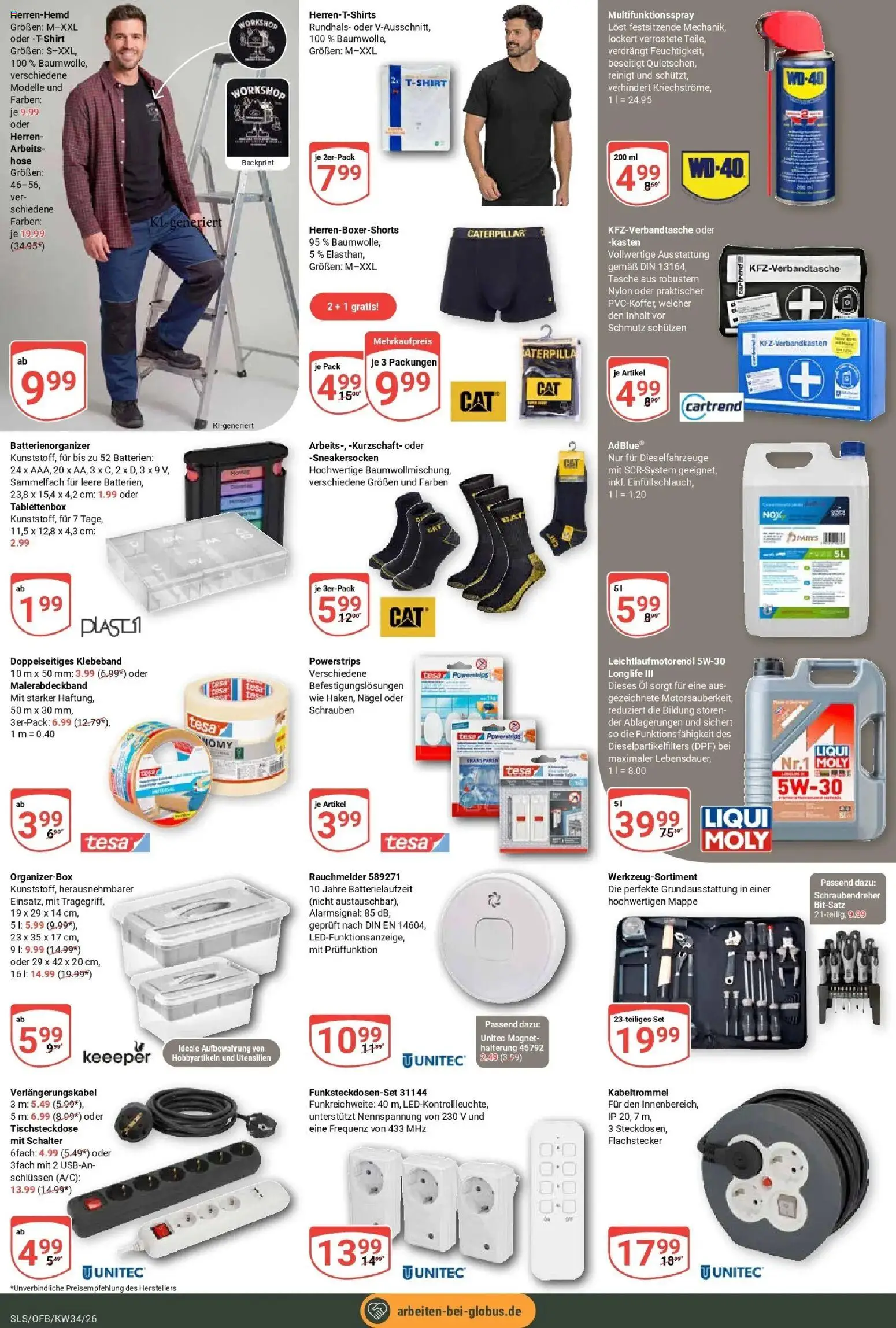 Globus Prospekt Saarlouis (ab 17.08.2026) » Angebote online | Seite: 21 | Produkte: Tasche, Batterien, Öl, Hose