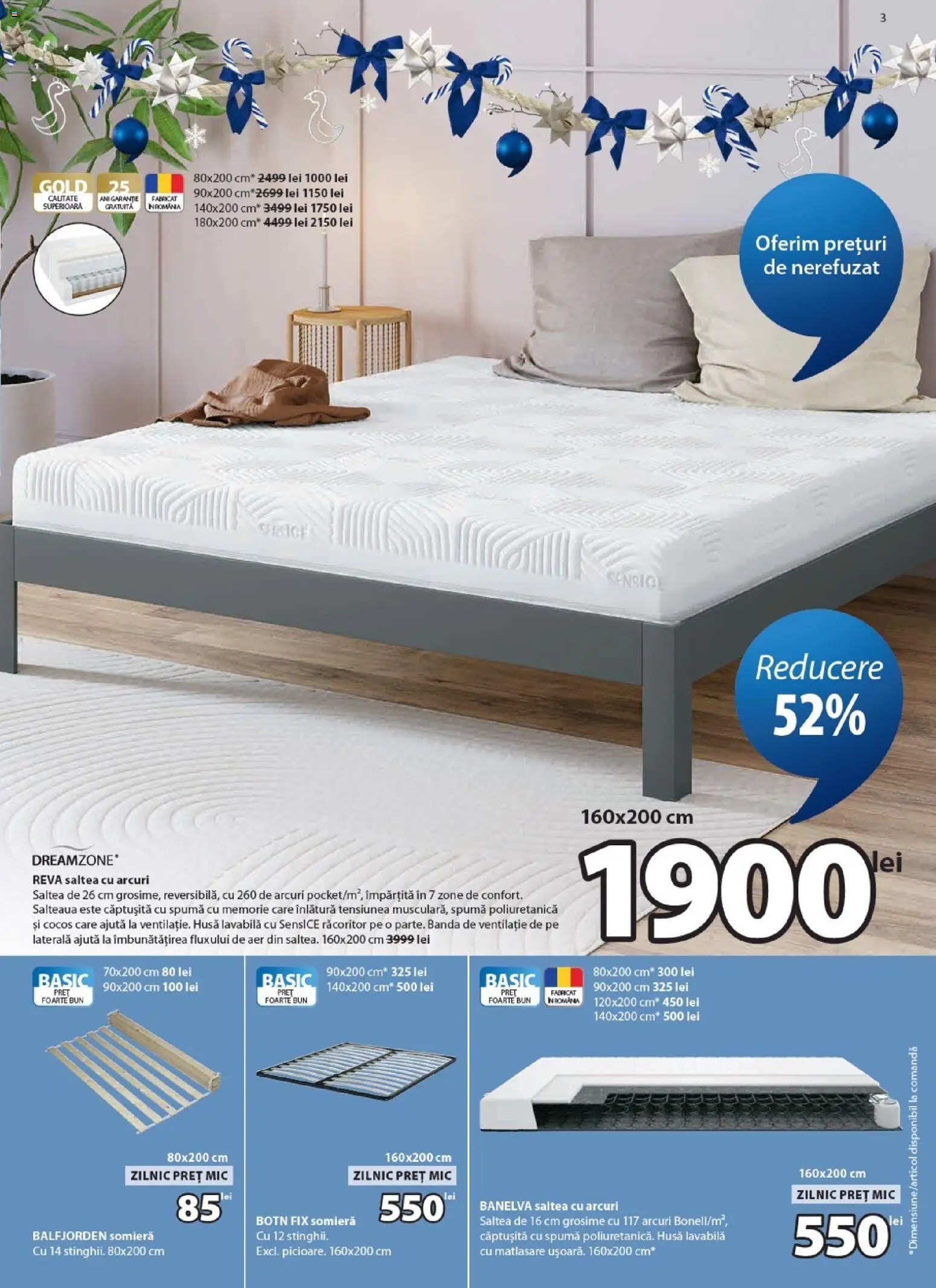 Noul catalog JYSK – valabil de la 24.10.2026 | Pagină: 3 | Produse: Memorie, Saltea, Lavabila