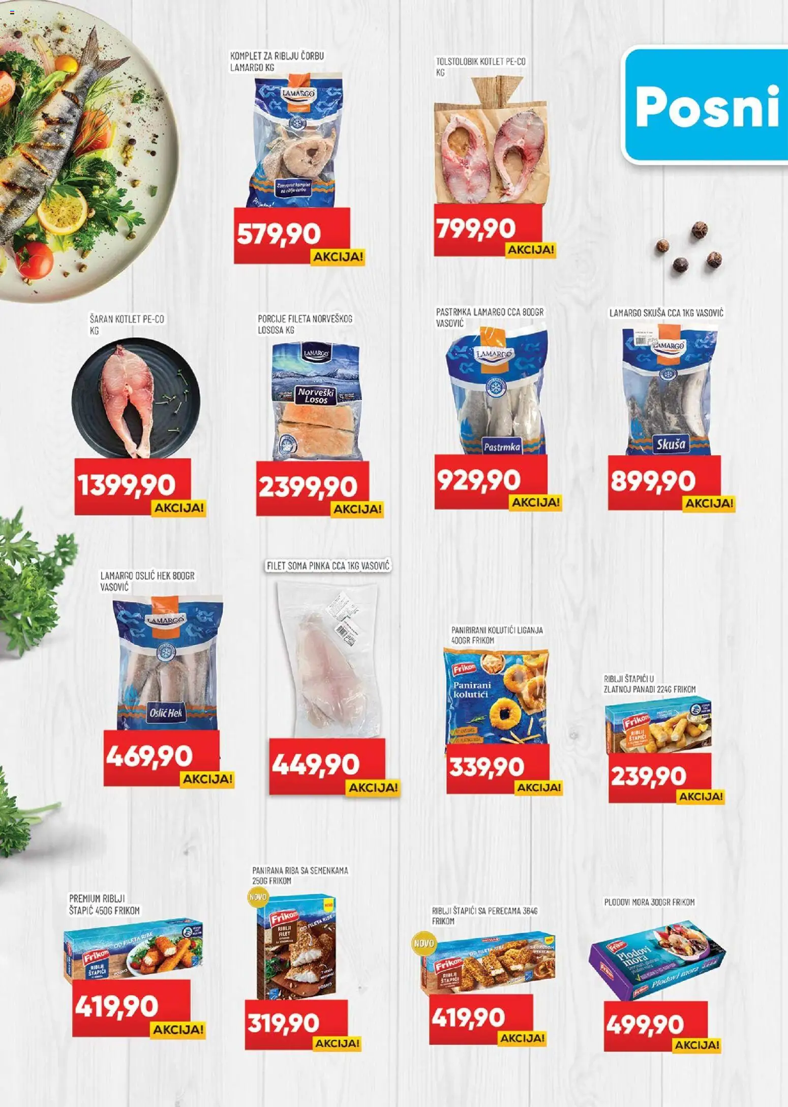 Medius katalog - važi od 07.04.2026 | Strana: 8 | Proizvode: Šaran, Filet, Plodovi mora, Oslić