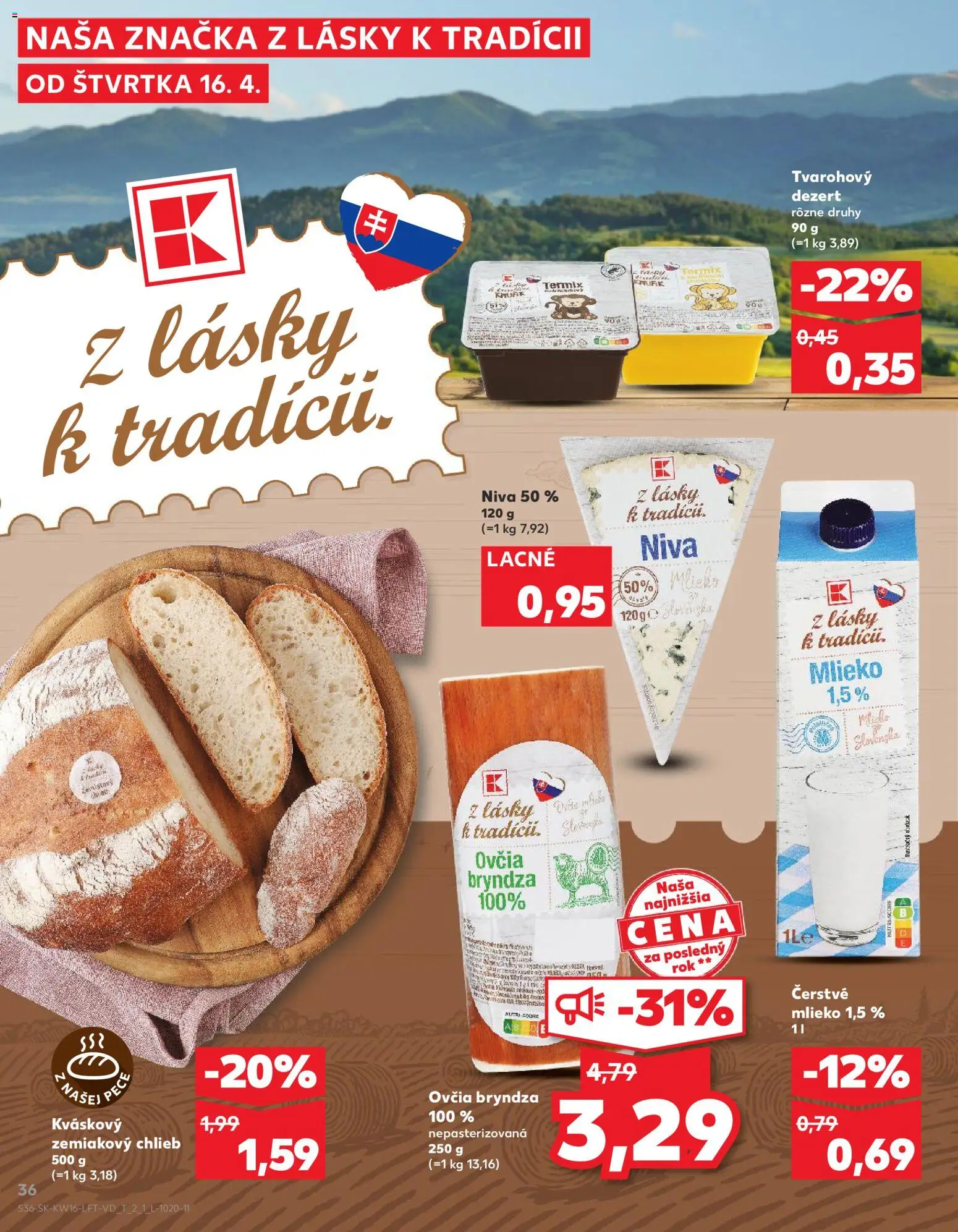 Kaufland SK akciós ujság - amely érvényes a következő dátumtól: 16.04.2026 | Oldal: 36