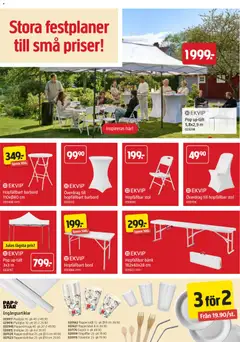 Jula erbjudanden - Förhandsvisning av reklamblad från butik Jula aktuell från 11.06.2026 | Sida: 2 | Produkter: Bänk, Barbord, Bord, Stol