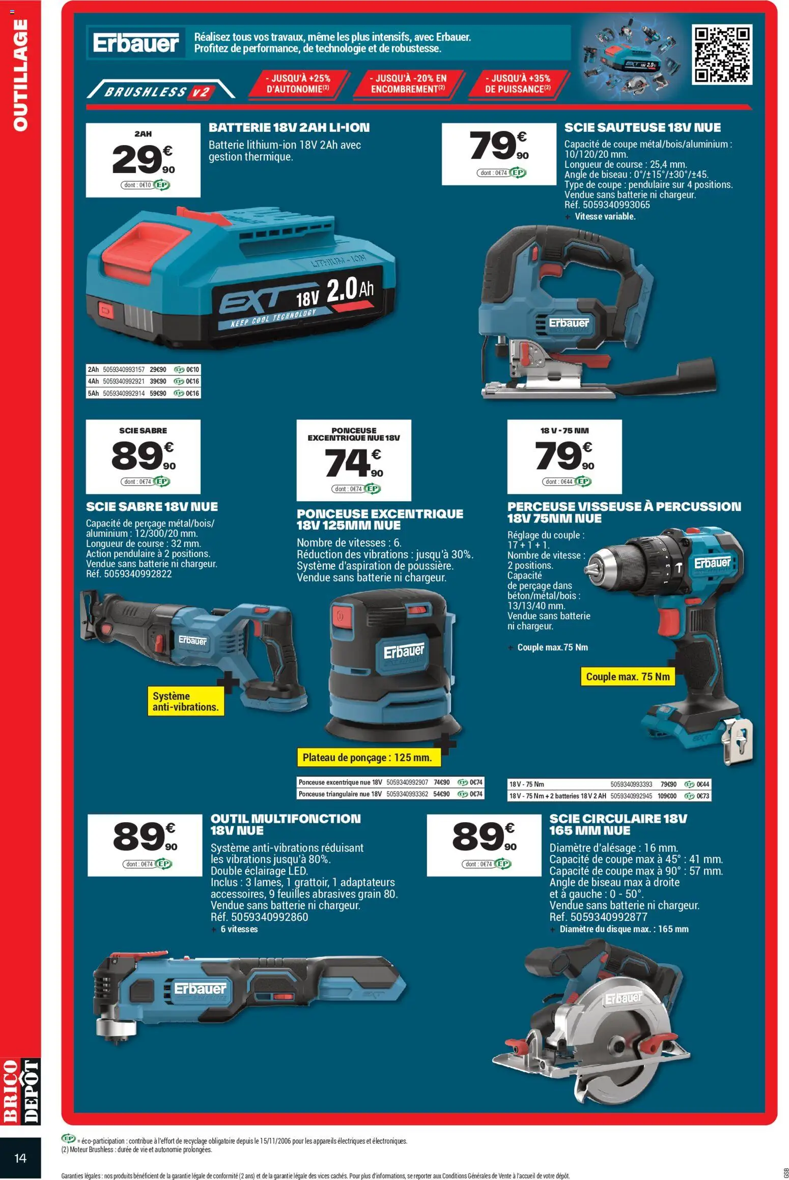 {H1} | Page: 14 | Produits: Scie sabre, Scie circulaire, Perceuse Visseuse, Éclairage