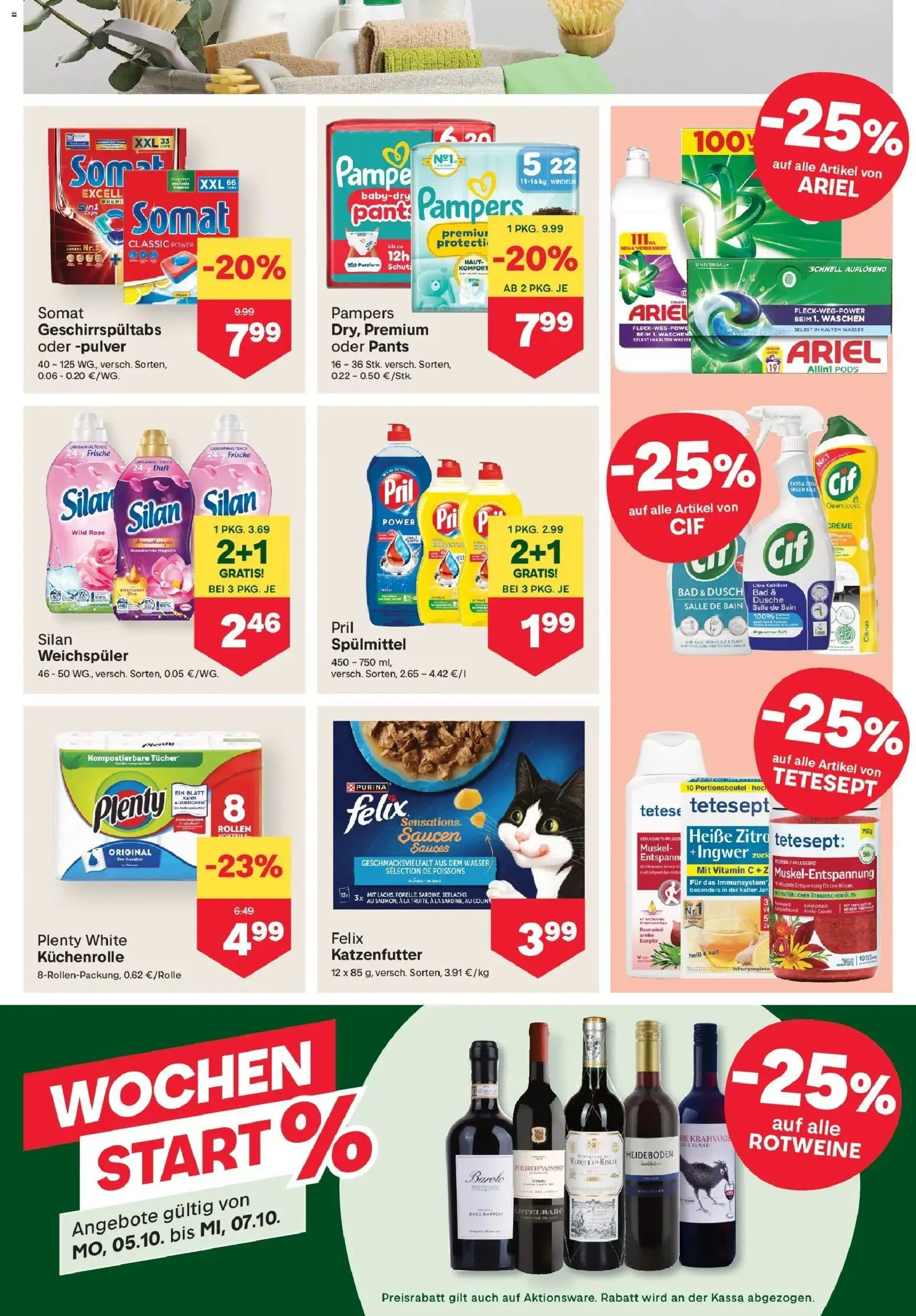 MPREIS St.Gallenkirch von 01.10.2026 - Aktuelle Angebote | Seite: 11 | Produkte: Windeln, Geschirrspültabs, Pampers, Weichspüler