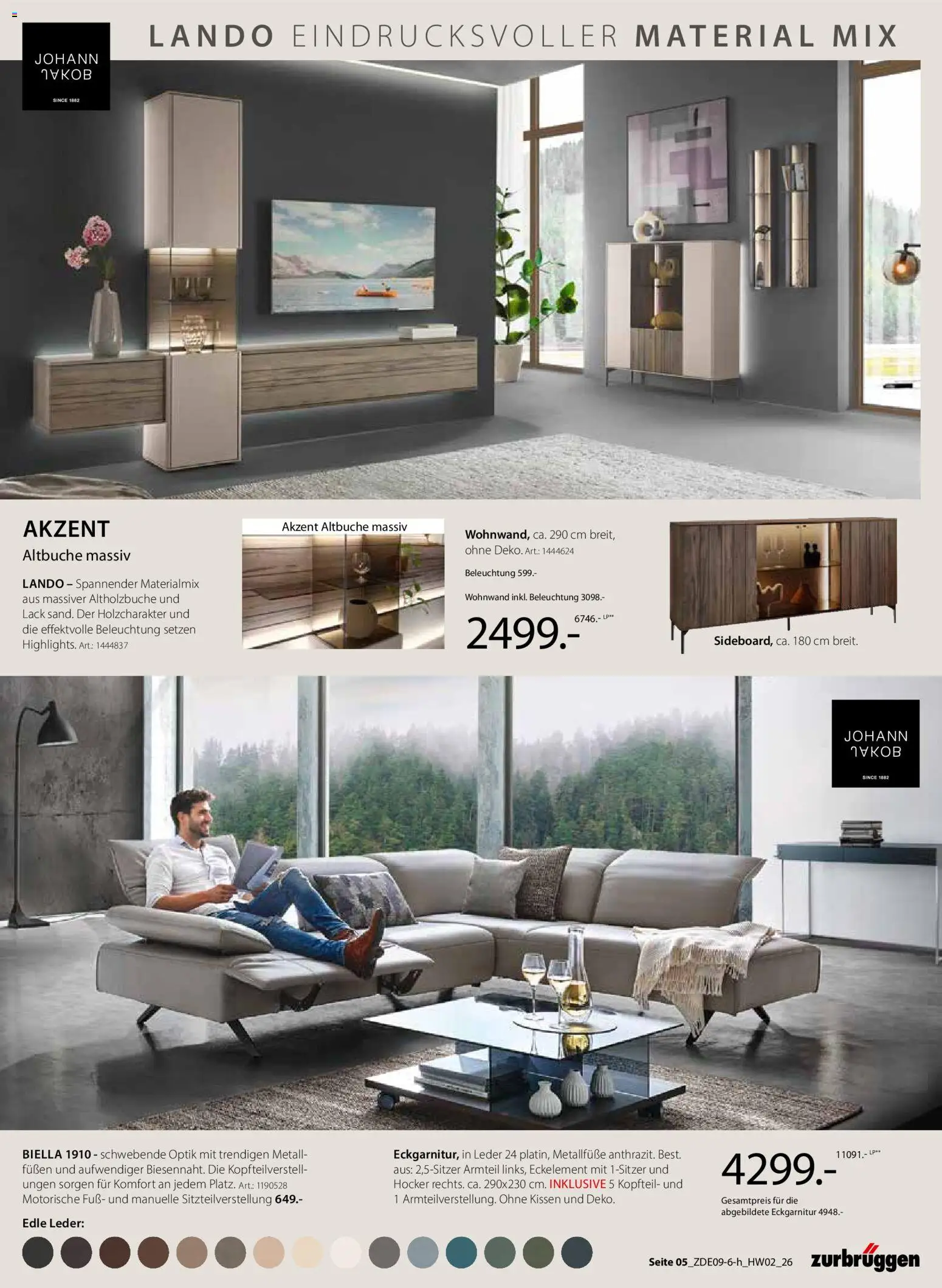 Zurbrüggen Prospekt – gültig ab 30.09.2026 | Seite: 7 | Produkte: Hocker, Wohnwand, Kissen