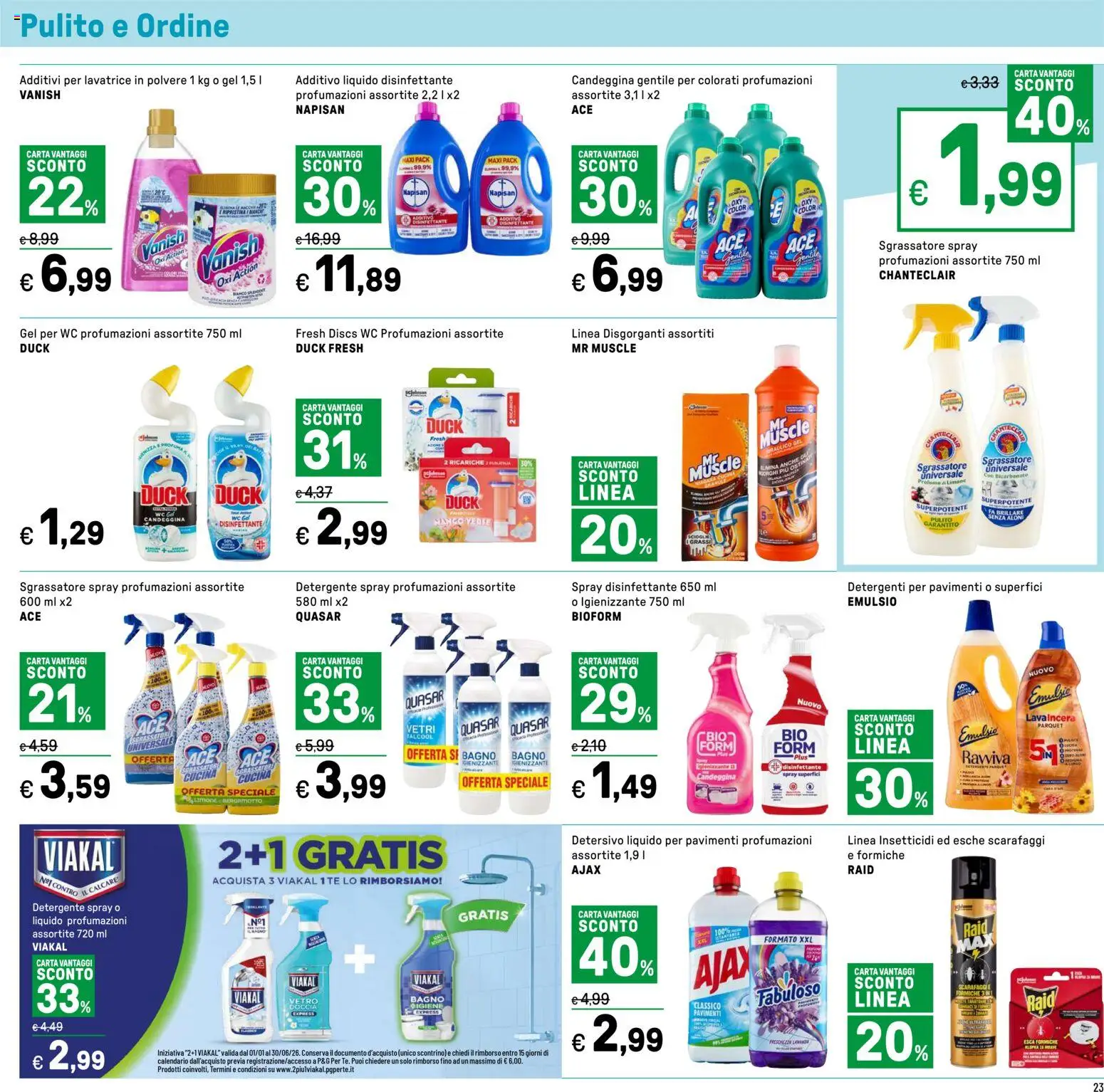 Volantino Iper del 11.05.2026 | Pagina: 23 | Prodotti: Spray disinfettante, Tè, Mango, WC