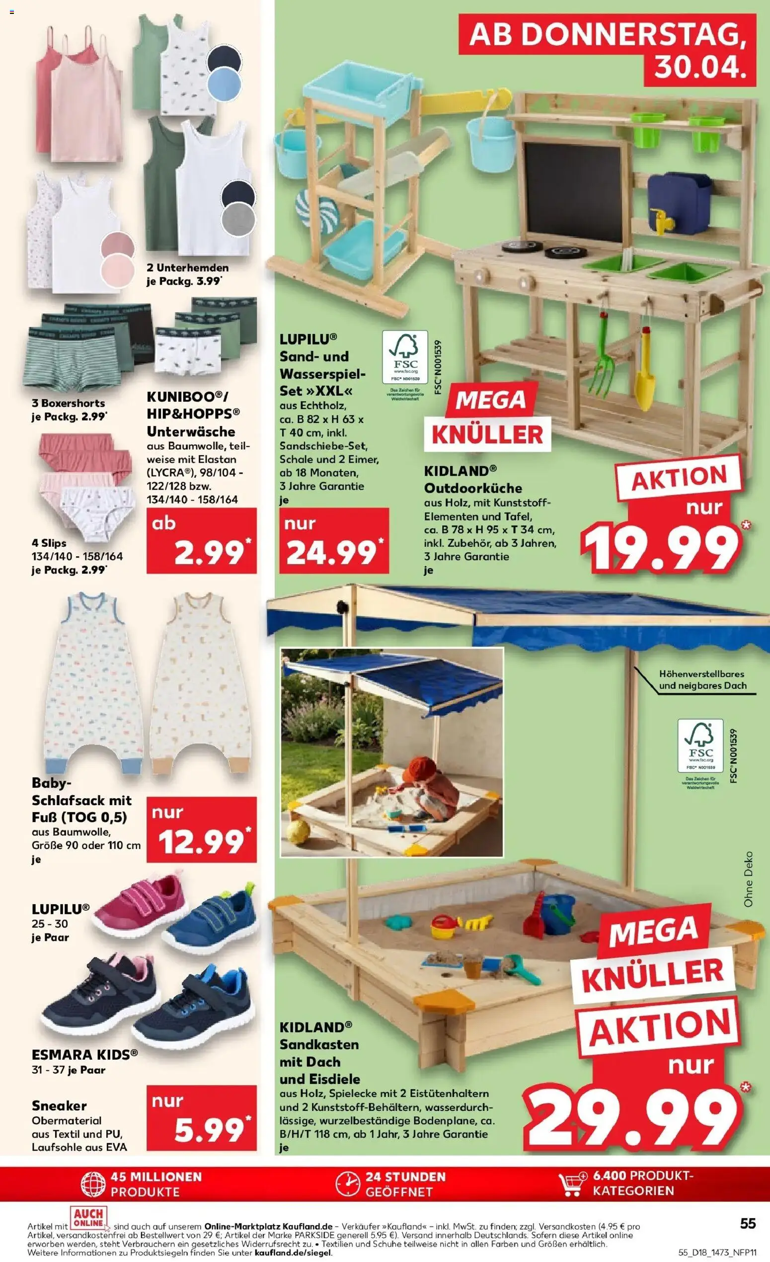 Kaufland Prospekt Zossen	 – gültig ab 30.04.2026 | Seite: 55 | Produkte: Schlafsack, Unterwäsche