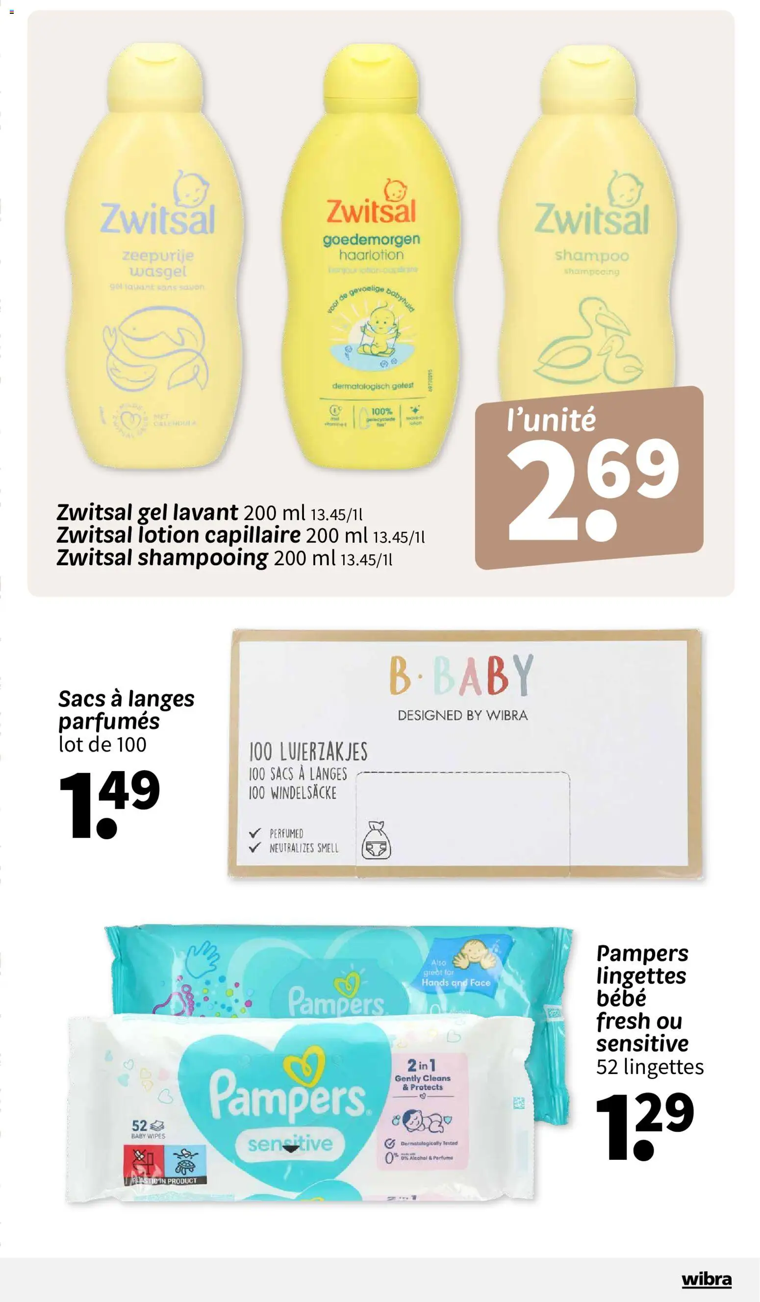 {H1} | Page: 14 | Produits: Pampers, Shampooing, Savon