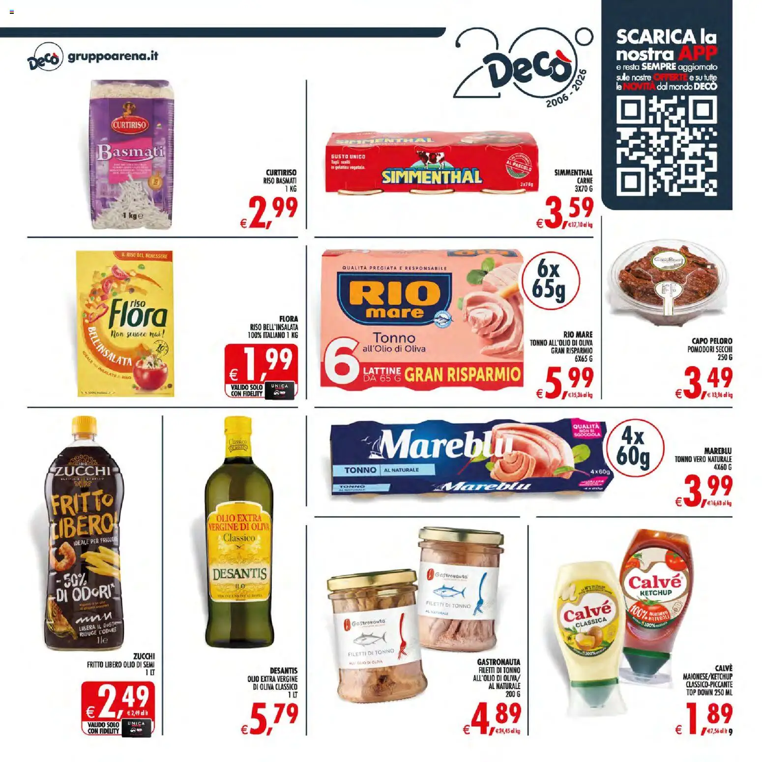 Volantino Decò del 30/06/2026 | Pagina: 9 | Prodotti: Olio, Top, Pomodori, Tonno al naturale