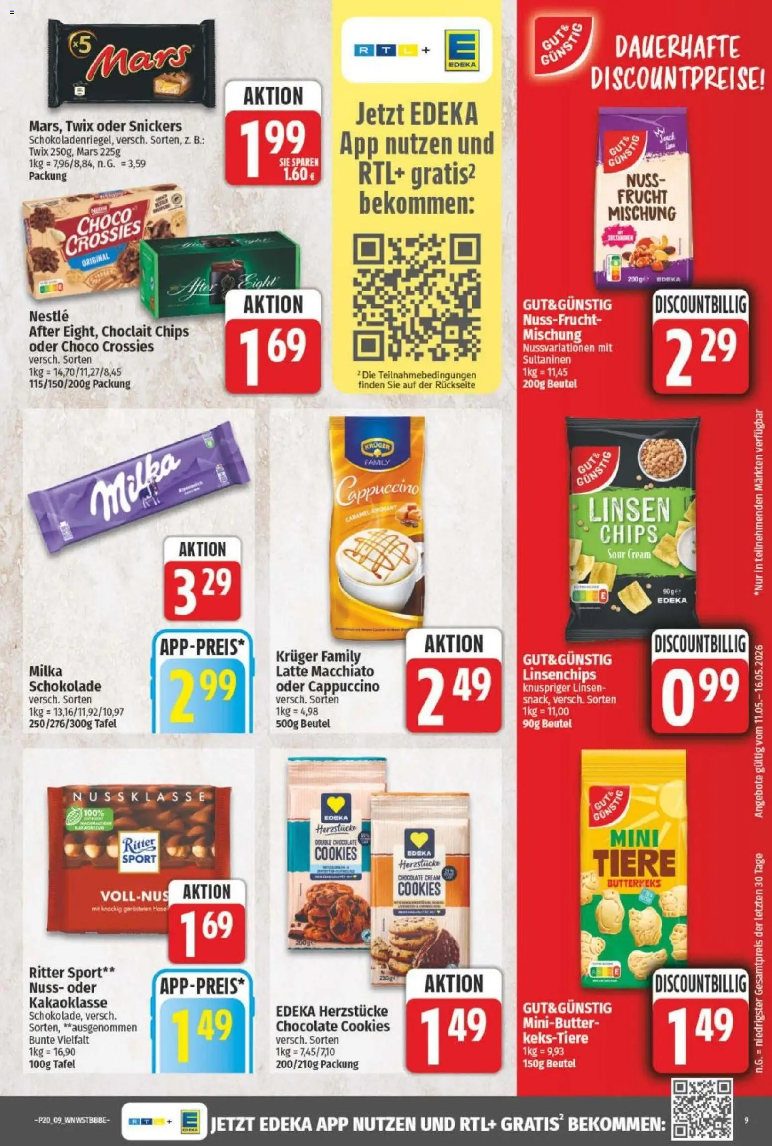 NP Discount Prospekt – gültig ab 11.05.2026 | Seite: 11 | Produkte: Schokolade, Ritter sport, Milka, Mars